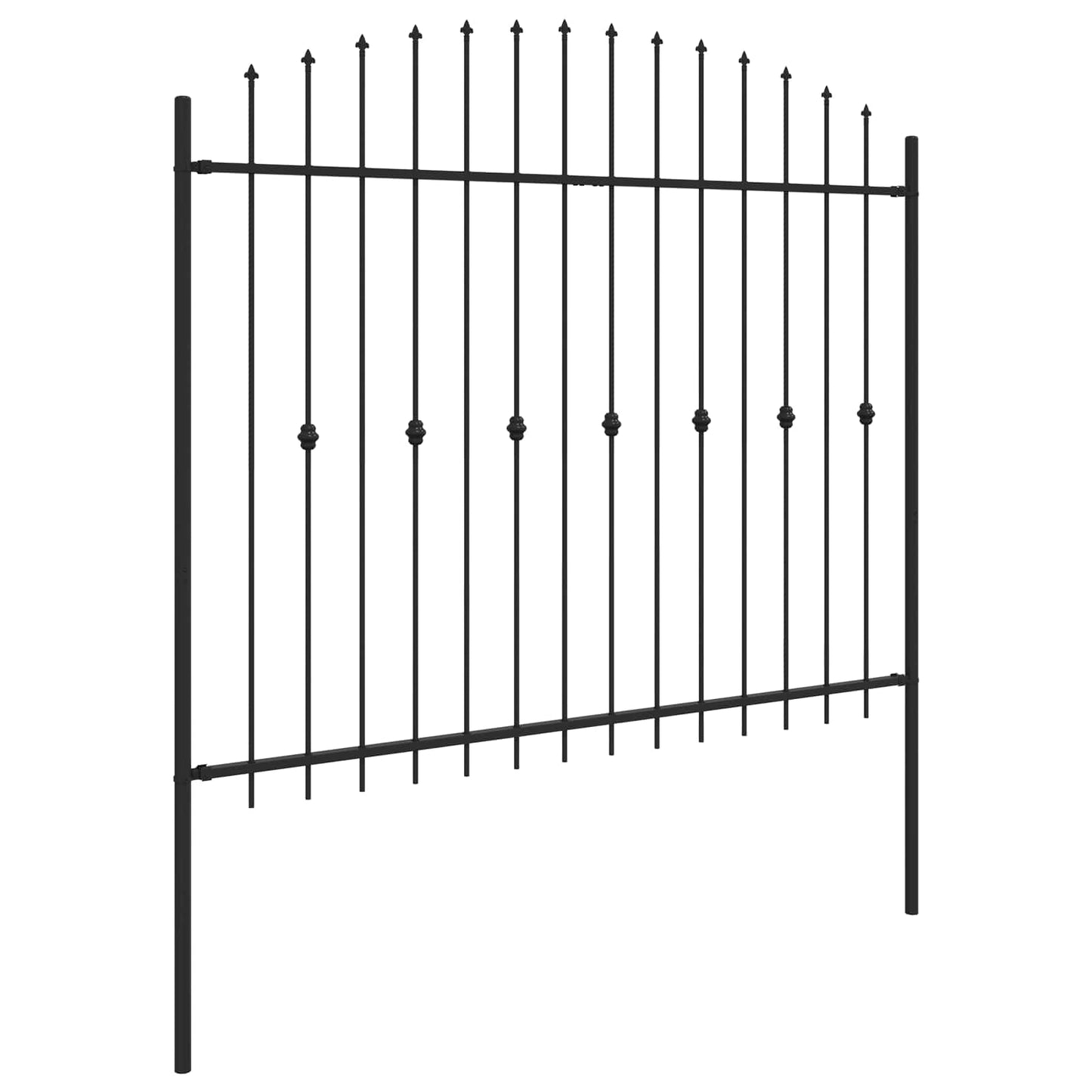 vidaXL Φράχτης με Σπίθες Μαύρο 200 x 200 cm