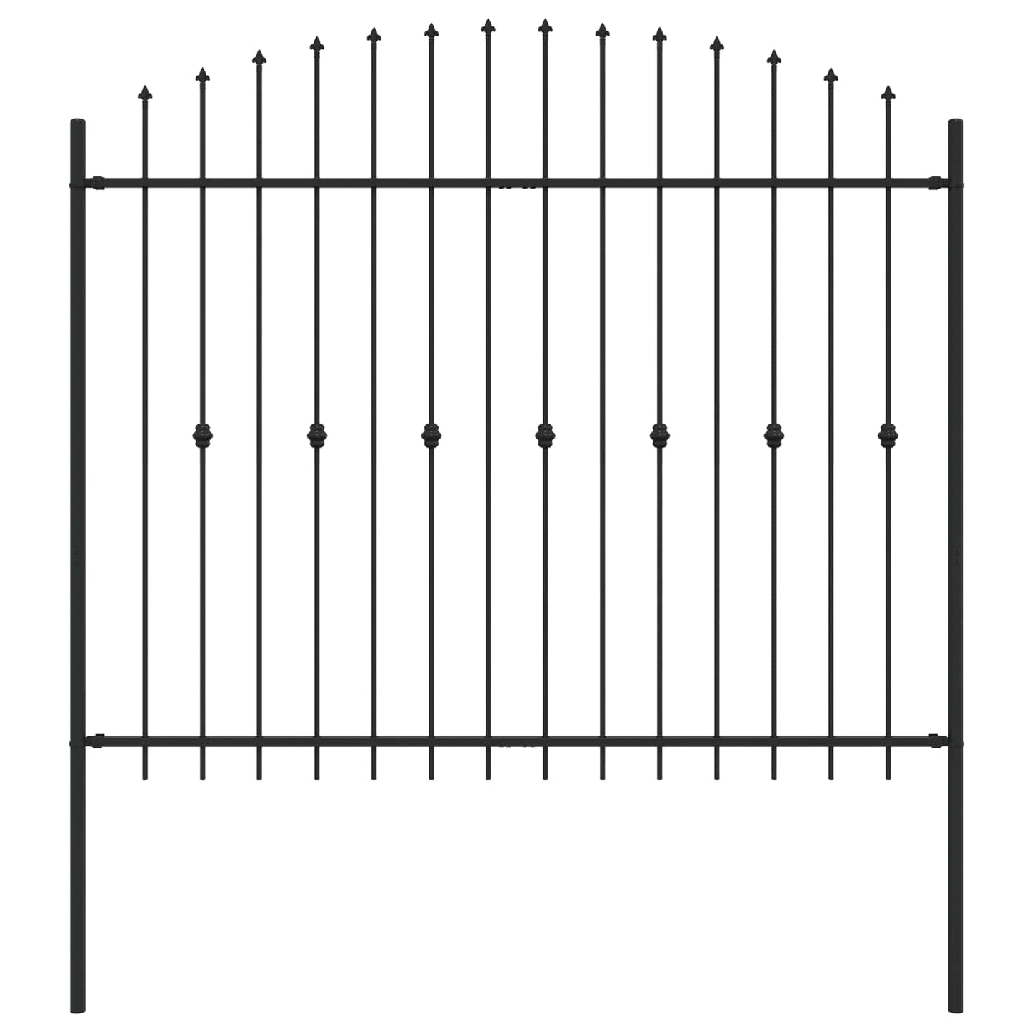 vidaXL Φράχτης με Σπίθες Μαύρο 200 x 200 cm
