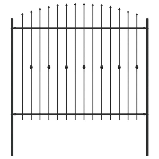 vidaXL Φράχτης με Σπίθες Μαύρο 200 x 200 cm