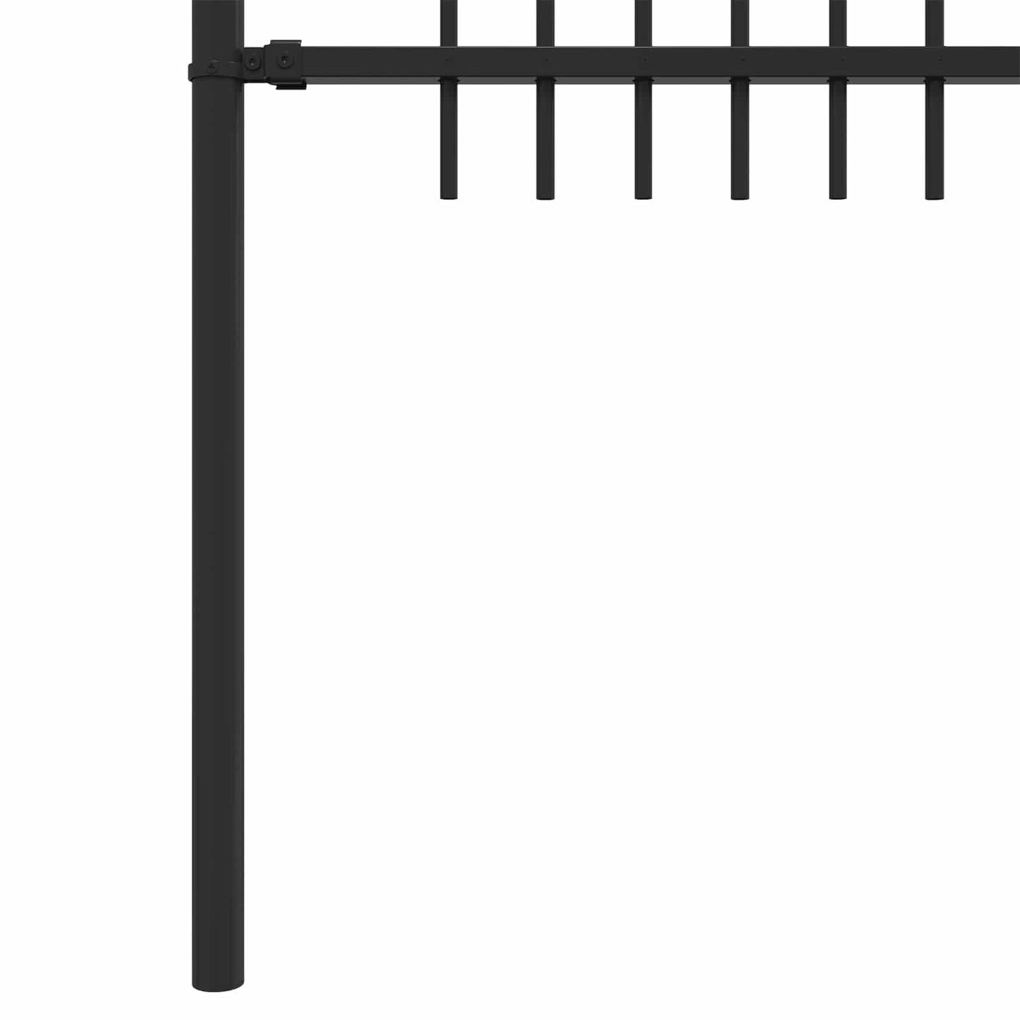 vidaXL Φράχτης Καμάρας με Άκρες Μαύρο 200 x 200 cm