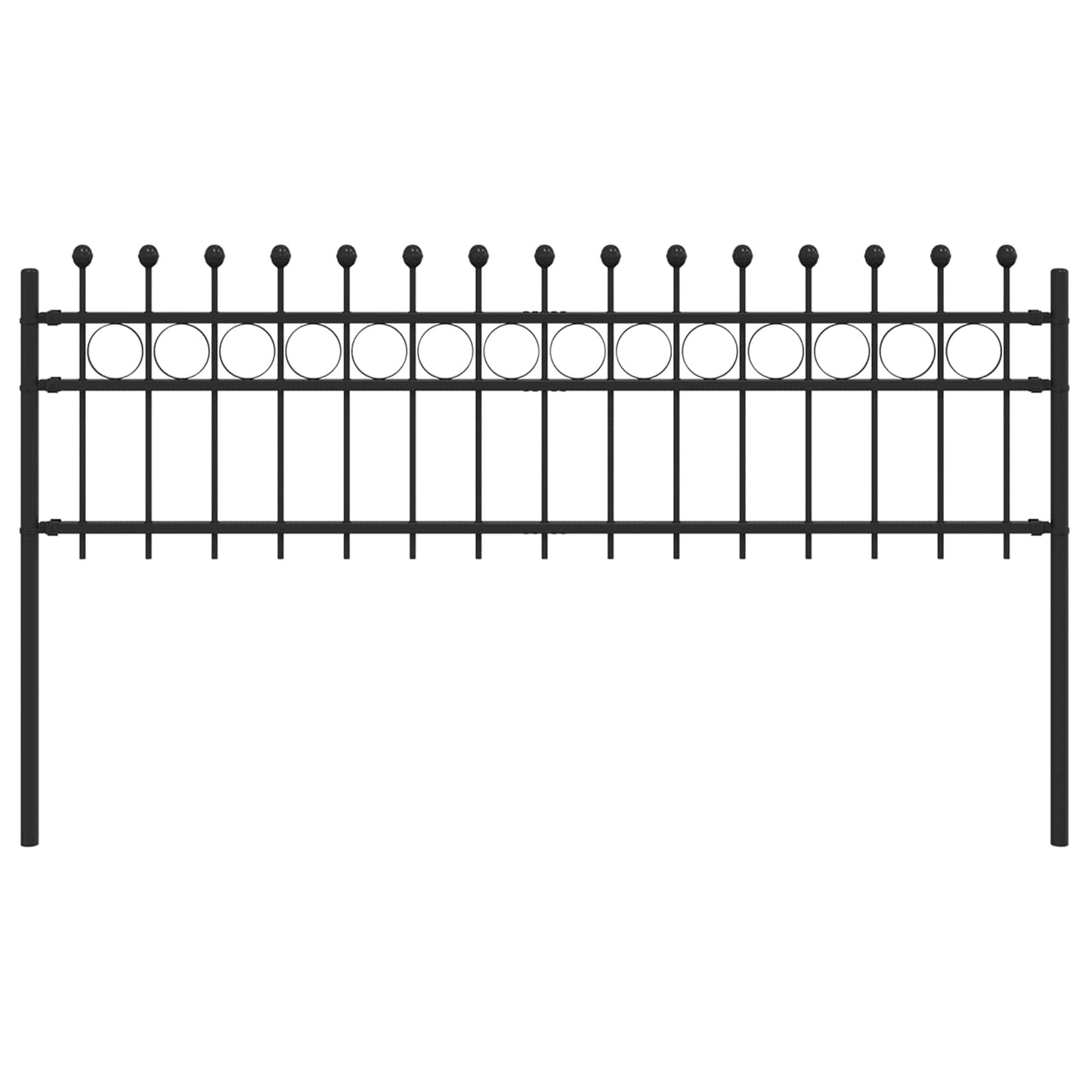 vidaXL Δαχτυλίδι φράχτη Μαύρο 200 x 130 εκ