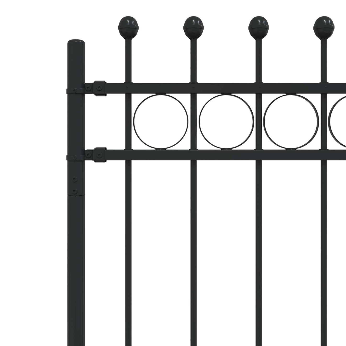 vidaXL Δαχτυλίδι φράχτη Μαύρο 200 x 130 εκ