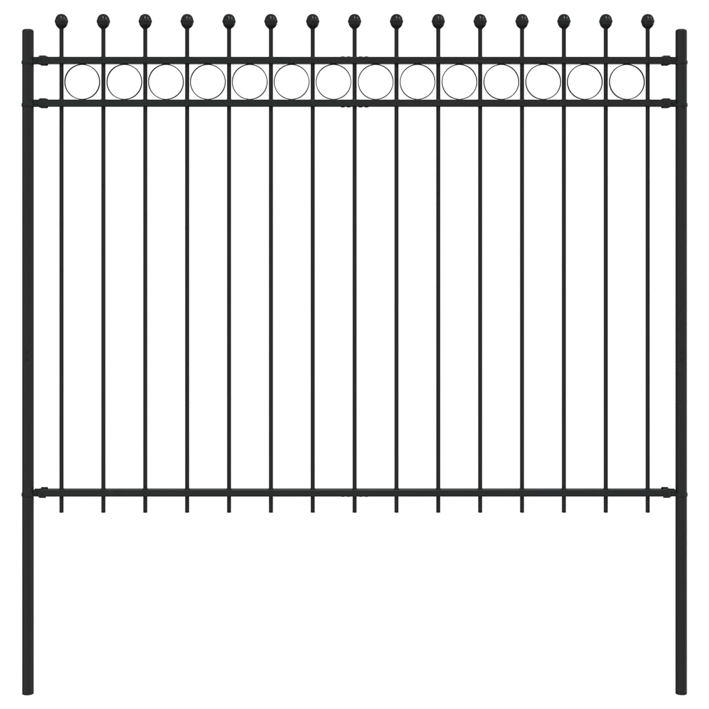 vidaXL Δαχτυλίδι φράχτη Μαύρο 200 x 200 cm