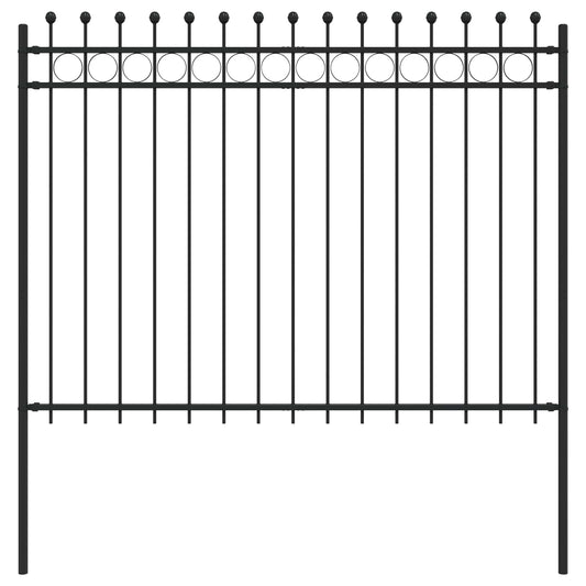 vidaXL Δαχτυλίδι φράχτη Μαύρο 200 x 200 cm