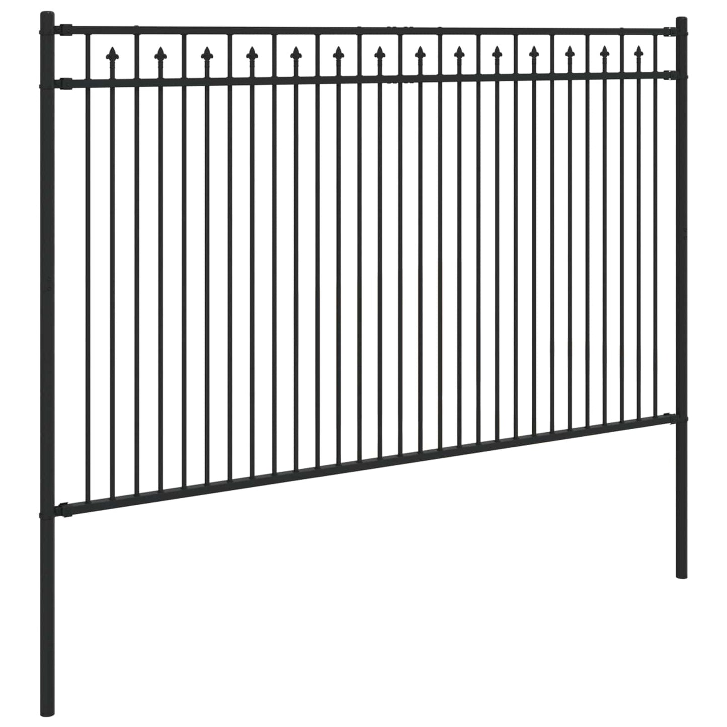 vidaXL Φράχτης με Άκρες Μαύρο 200 x 166 εκ