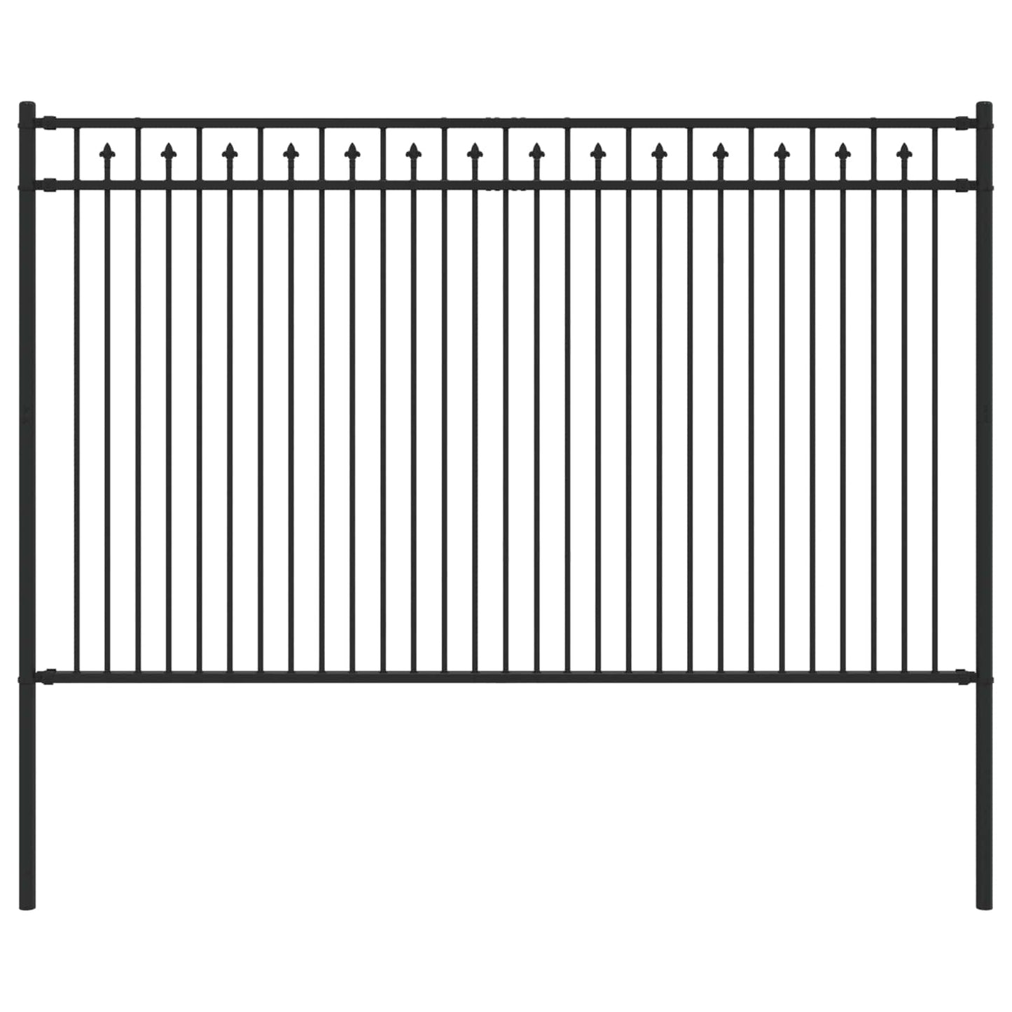 vidaXL Φράχτης με Άκρες Μαύρο 200 x 166 εκ