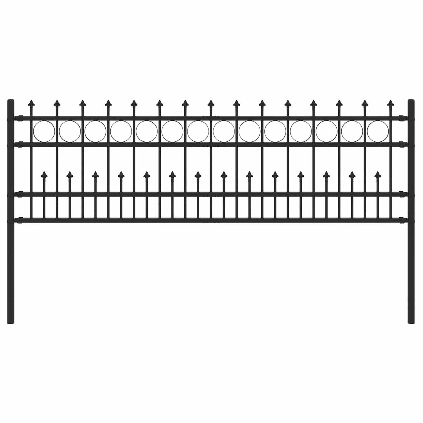 vidaXL Φράχτης Σπάικ Ρινγκ Μαύρο 200 x 130 εκ
