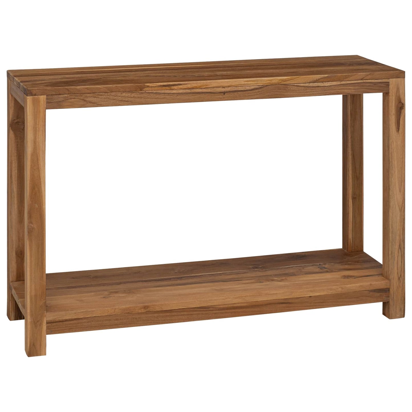 vidaXL Τραπέζι κονσόλας Φυσικό 110 x 35 x 75 cm Στερεό Ξύλο Τίκ