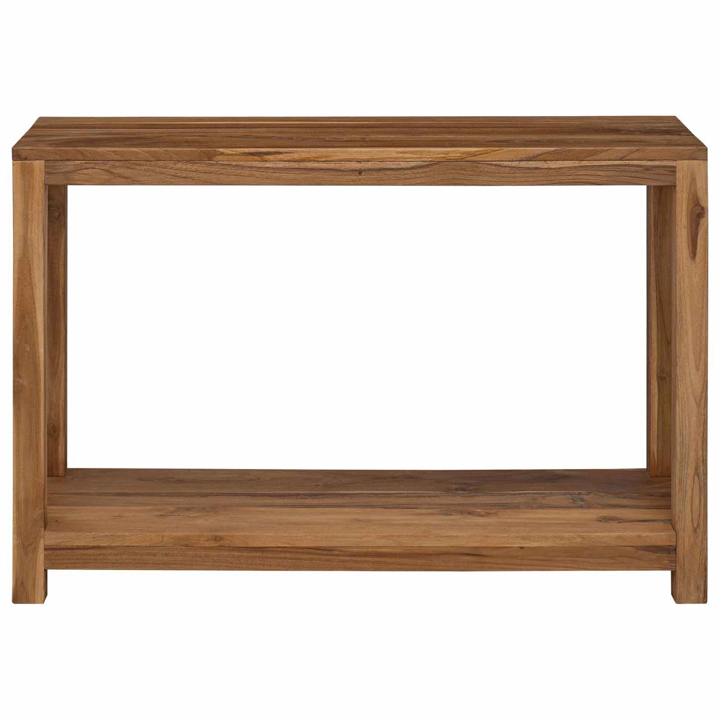 vidaXL Τραπέζι κονσόλας Φυσικό 110 x 35 x 75 cm Στερεό Ξύλο Τίκ