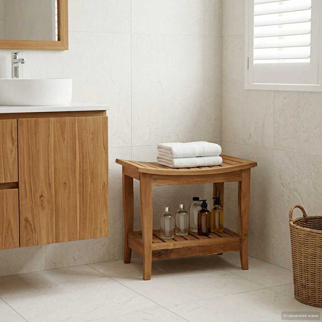 vidaXL Τραπέζι Πλευρικής Μπανιέρας Φυσικό 50 x 35 x 45 cm