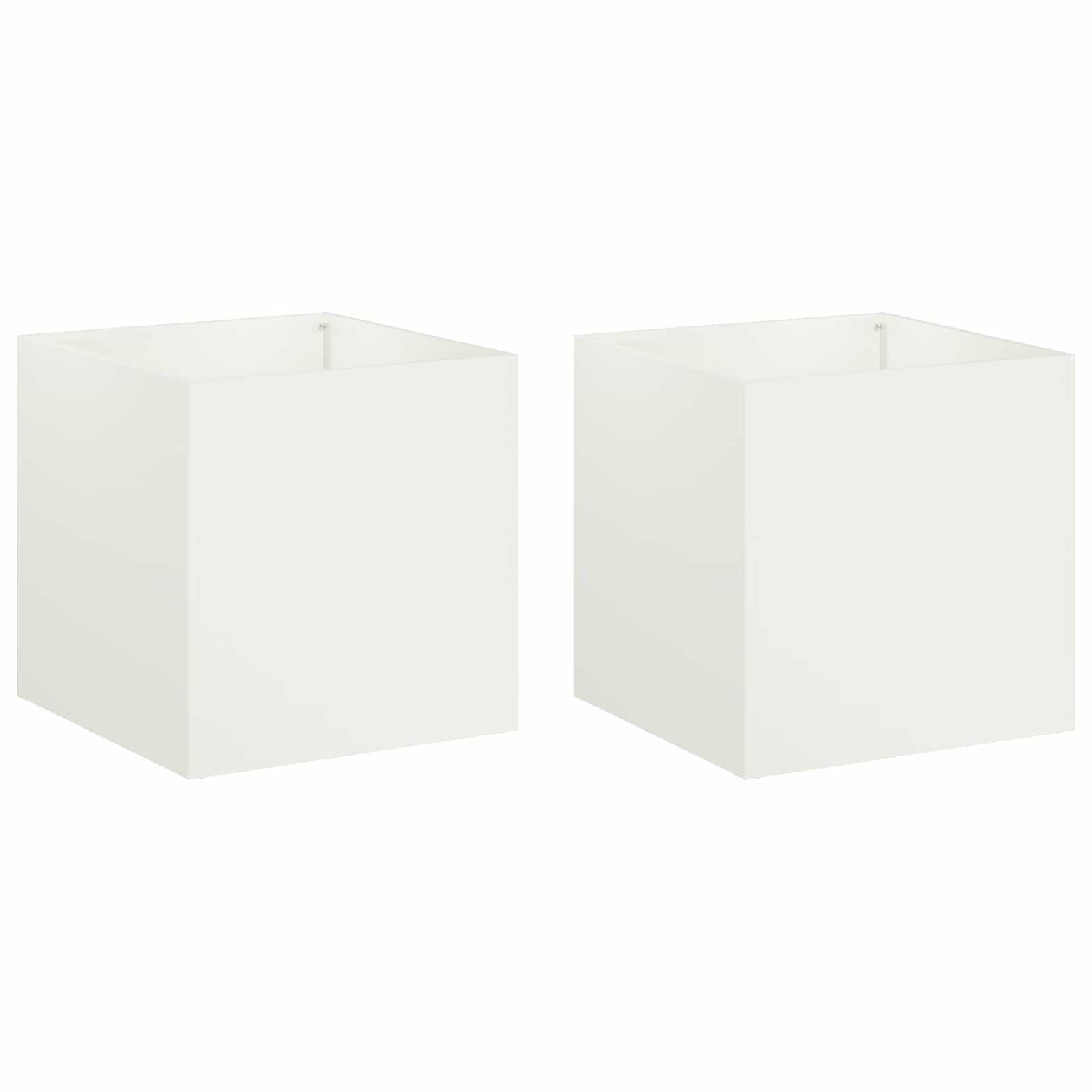 vidaXL Γλάστρα Κήπου 2 τμχ. Λευκό 25 x 25 x 25 cm