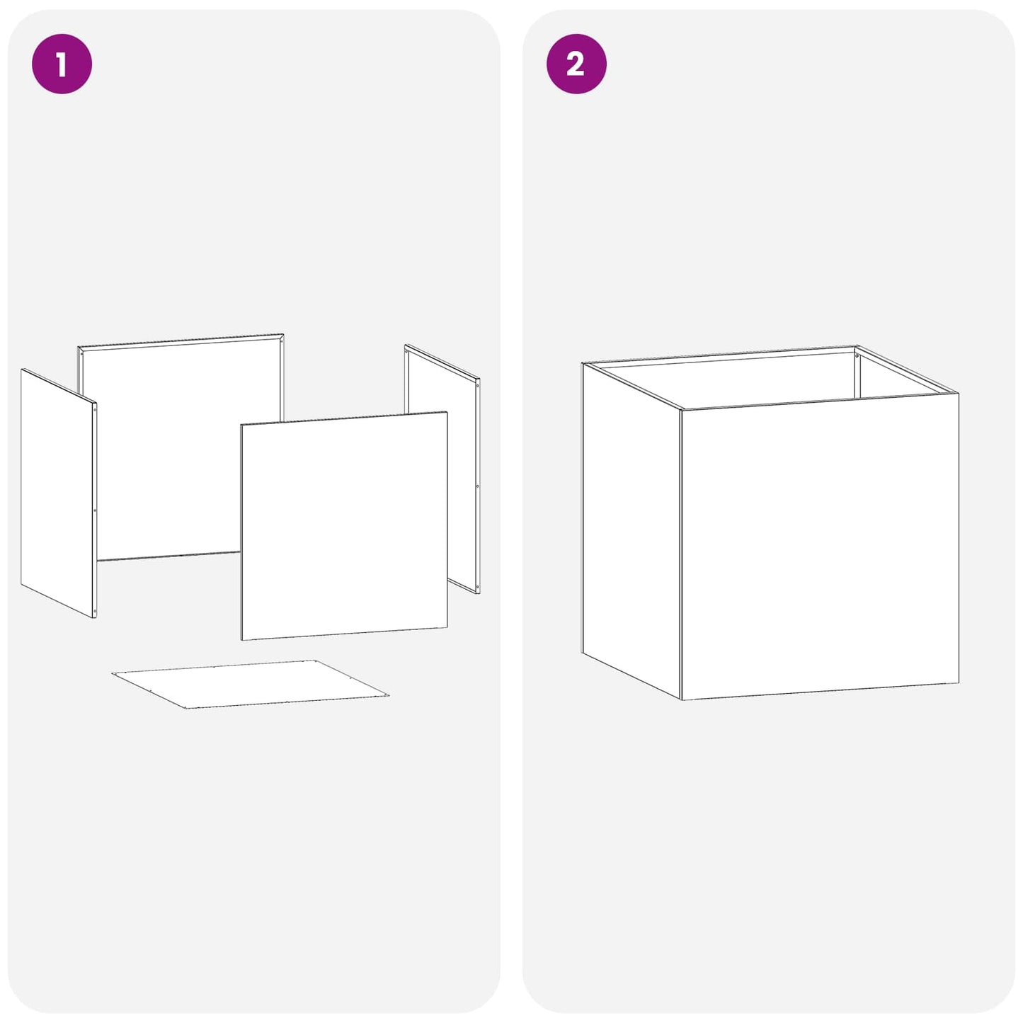 vidaXL Γλάστρα Κήπου Λευκό 45 x 45 x 45 cm Ψυχρής έλασης χάλυβας