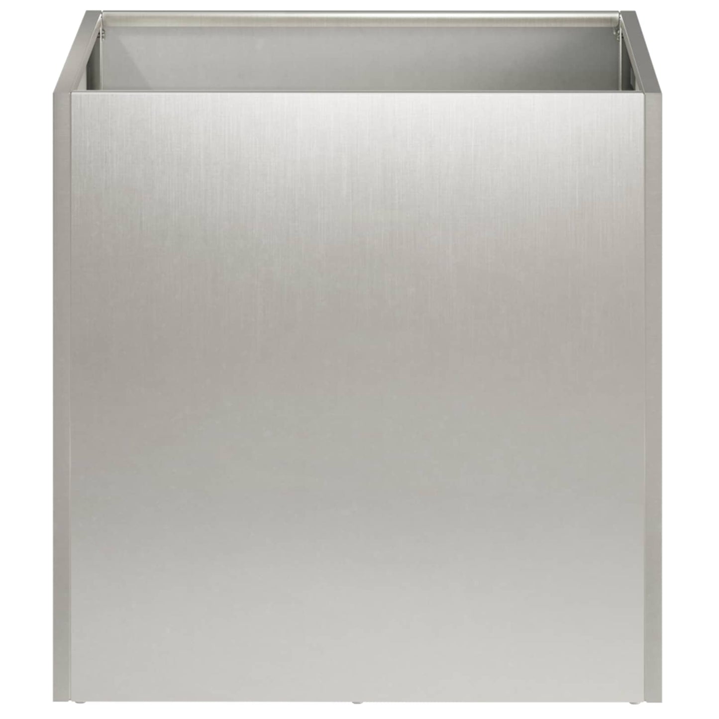 vidaXL Γλάστρα Κήπου Ασημί 45 x 45 x 45 cm Ανοξείδωτο Ατσάλι