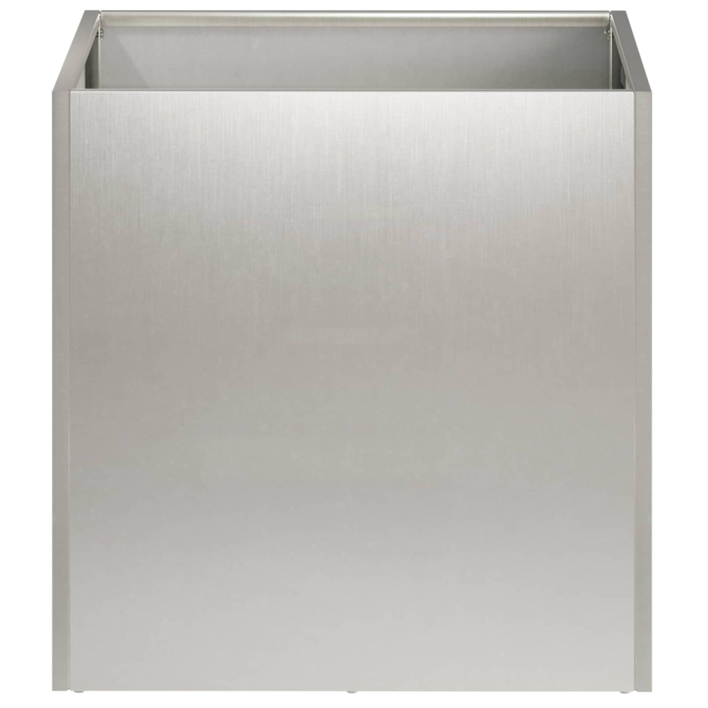 vidaXL Γλάστρα Κήπου 2 τμχ. Ασημί 45 x 45 x 45 cm Ανοξείδωτο Ατσάλι