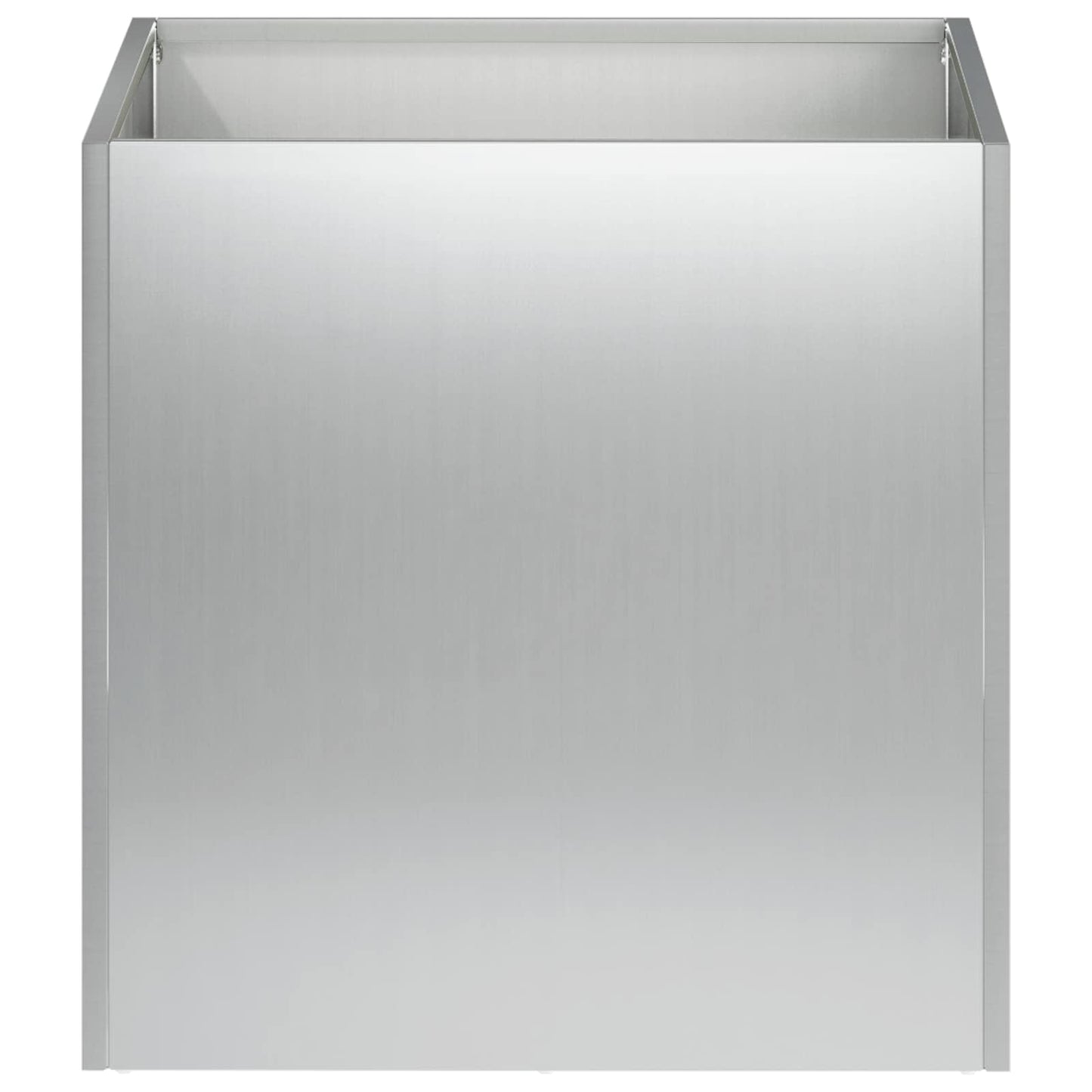 vidaXL Γλάστρα Κήπου Ασημί 45 x 45 x 45 cm Γαλβανισμένος Χάλυβας