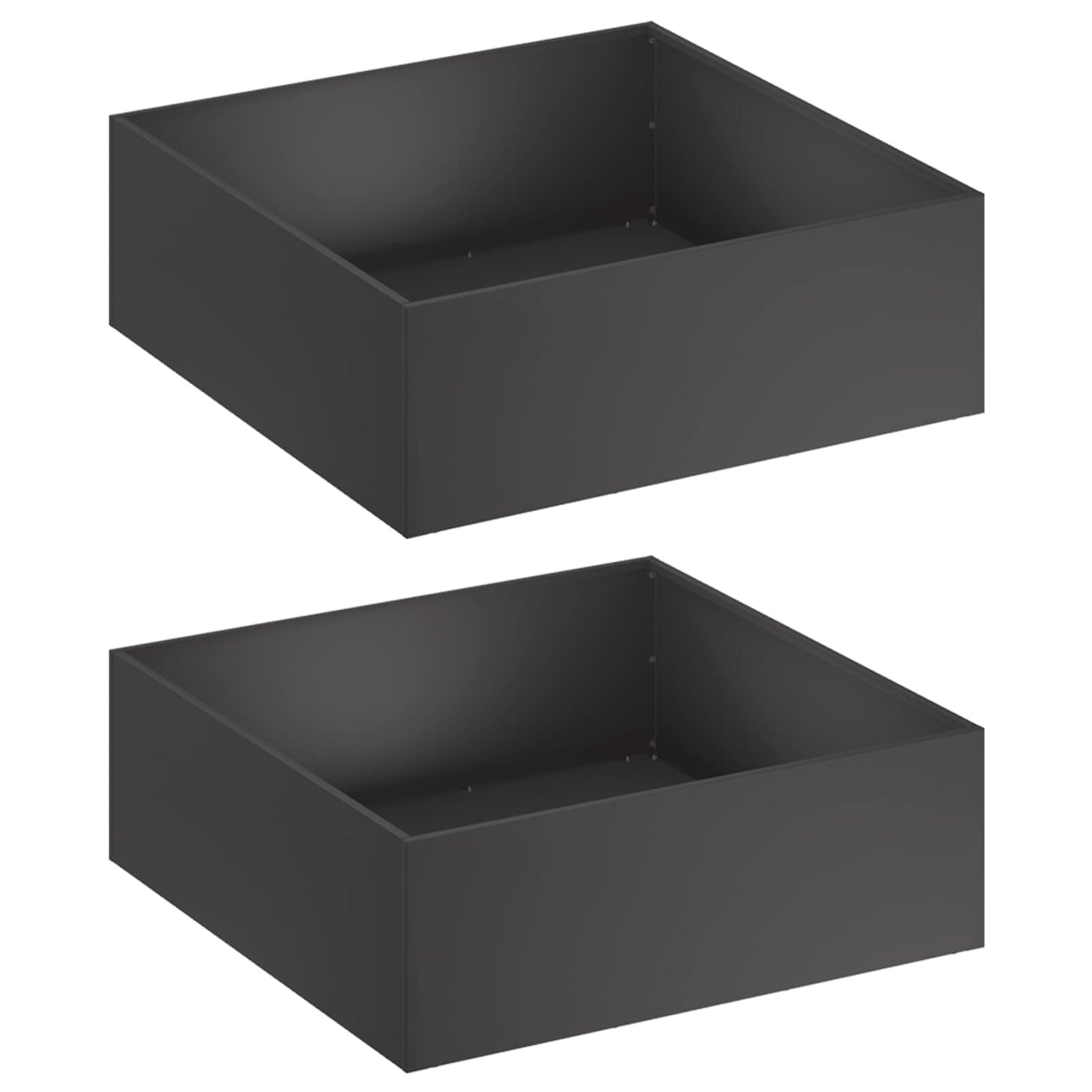 vidaXL Γλάστρα Κήπου 2 τμχ. Μαύρο 40 x 40 x 20 cm