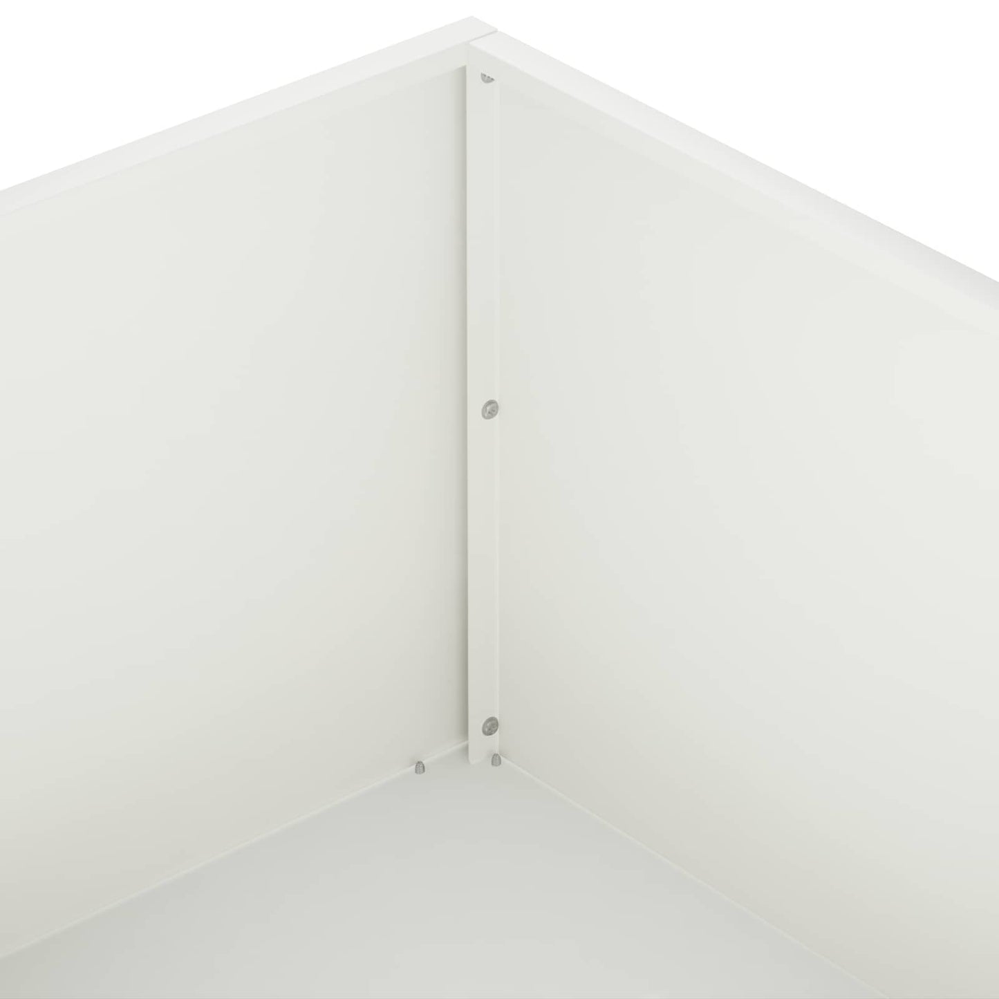 vidaXL Γλάστρα Κήπου Λευκό 40 x 40 x 20 cm Ψυχρής έλασης χάλυβας