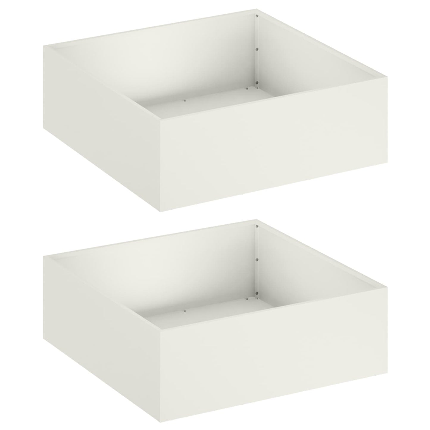 vidaXL Γλάστρα Κήπου 2 τμχ. Λευκό 40 x 40 x 20 cm