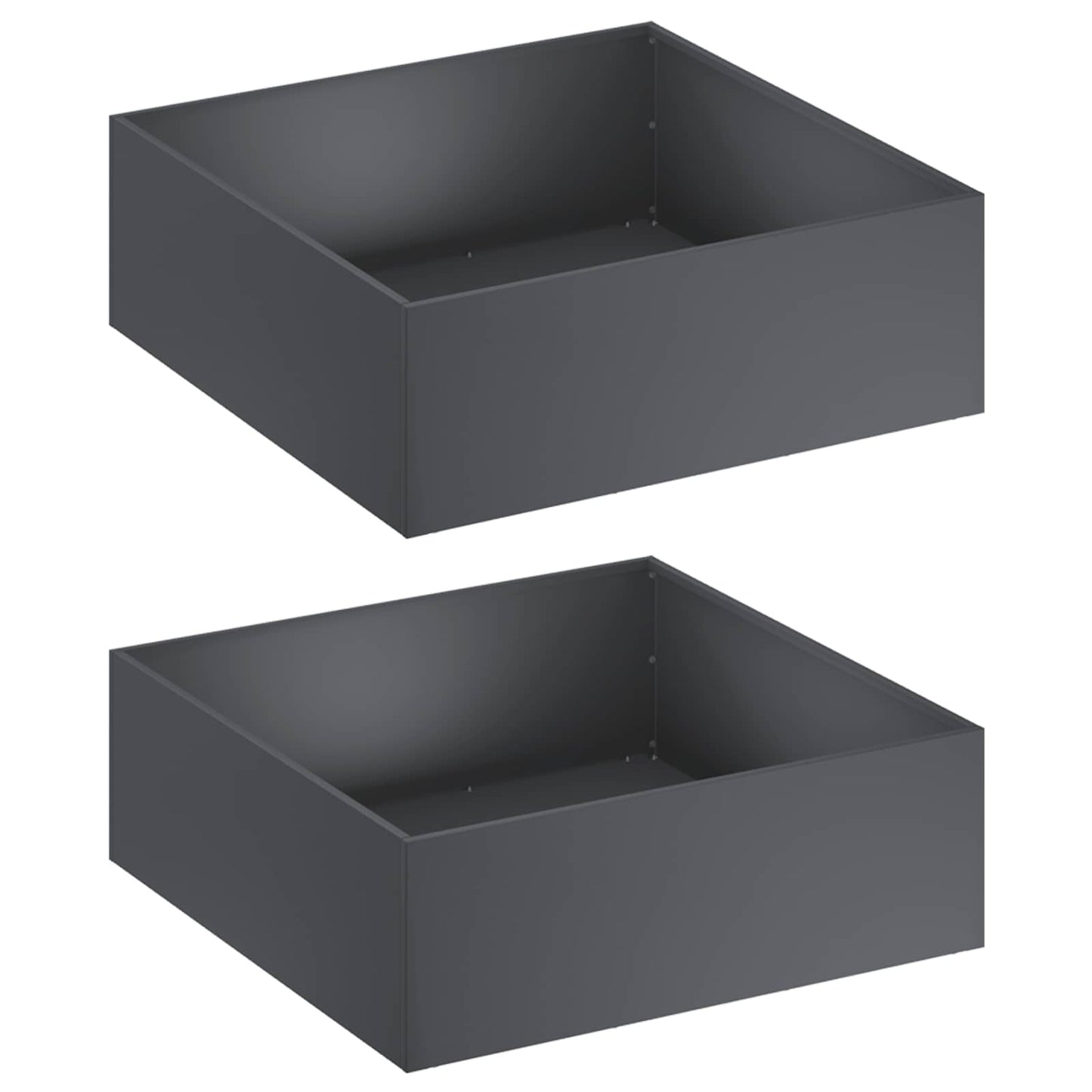 vidaXL Γλάστρα Κήπου 2 τμχ. Ανθρακί 40 x 40 x 20 cm