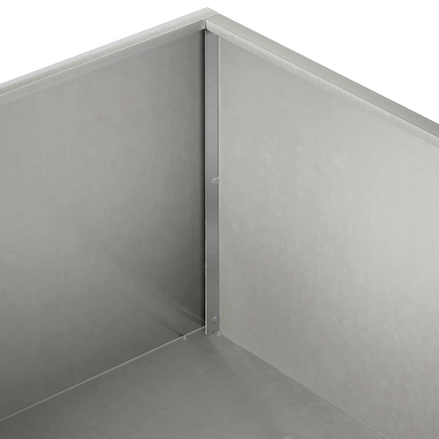 vidaXL Γλάστρα Κήπου Ασημί 40 x 40 x 20 cm Ανοξείδωτο Ατσάλι