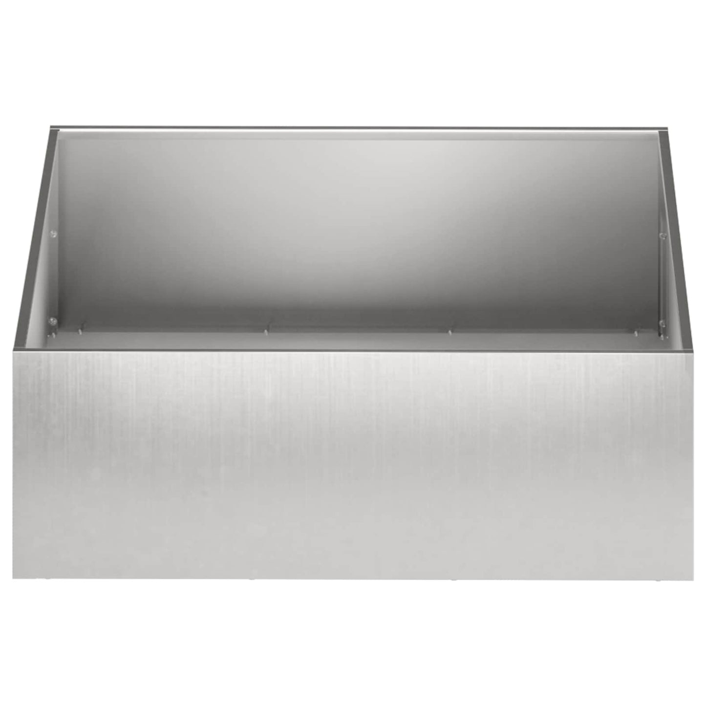 vidaXL Γλάστρα Κήπου Ασημί 40 x 40 x 20 cm Ανοξείδωτο Ατσάλι