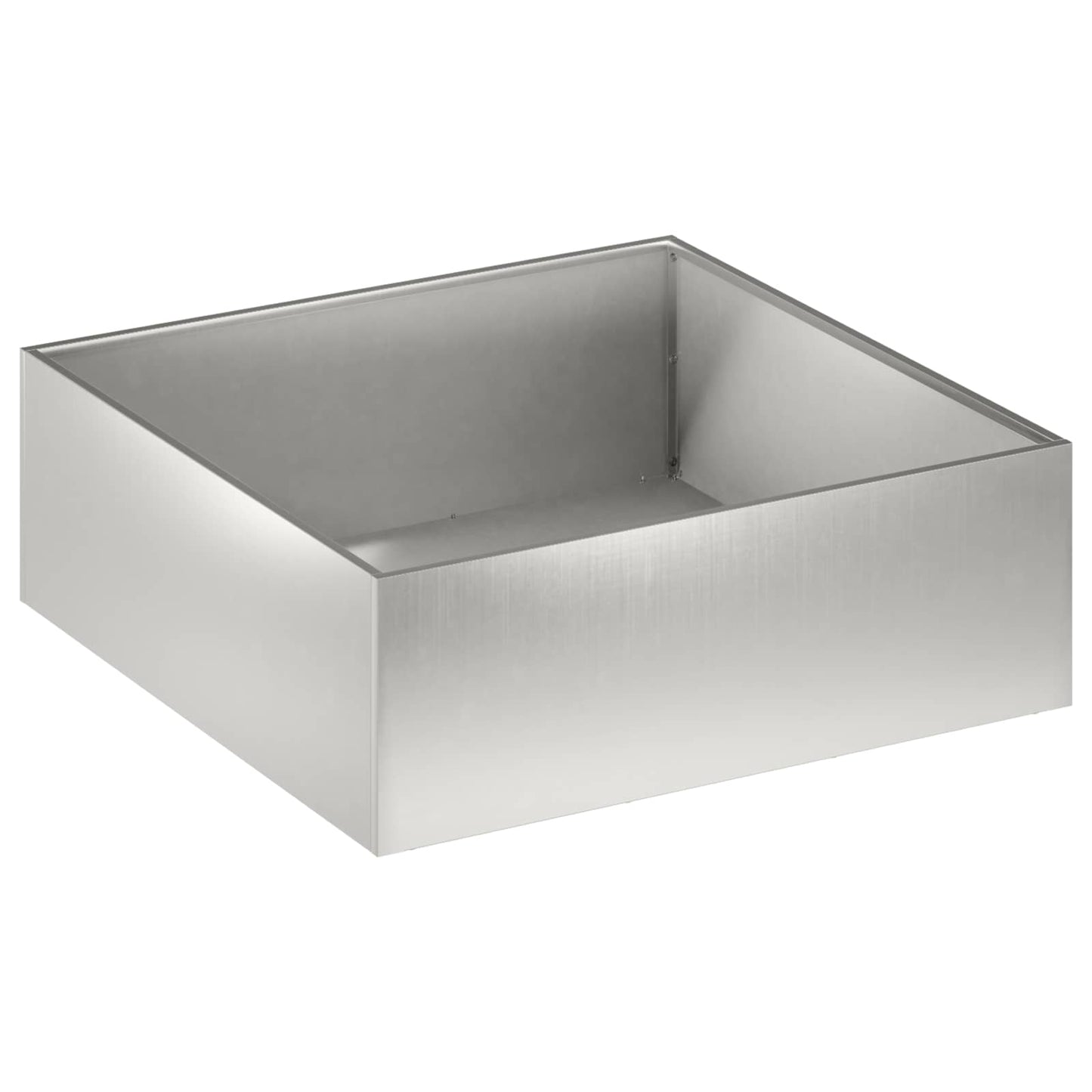 vidaXL Γλάστρα Κήπου 2 τμχ. Ασημί 60 x 60 x 20 εκ Ανοξείδωτο Ατσάλι