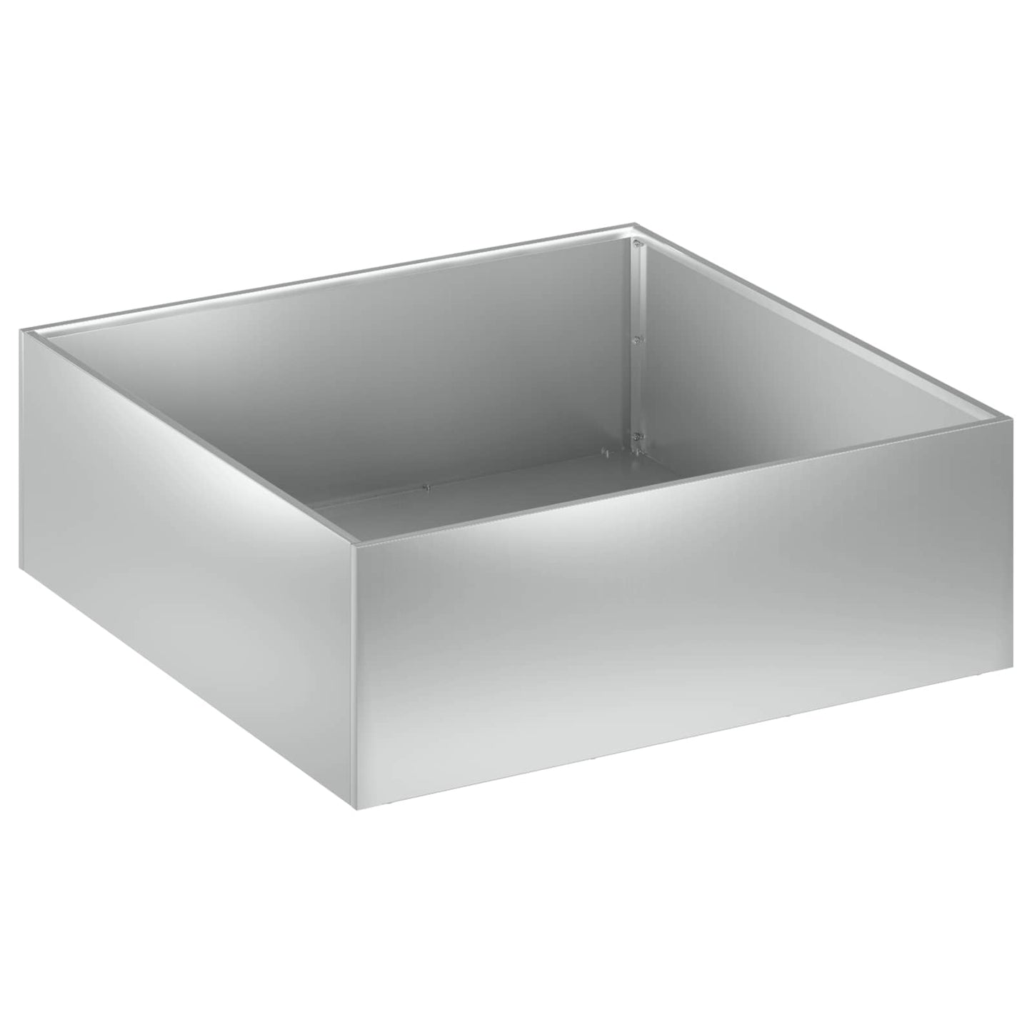 vidaXL Γλάστρα Κήπου Ασημί 60 x 60 x 20 εκ Γαλβανισμένος Χάλυβας