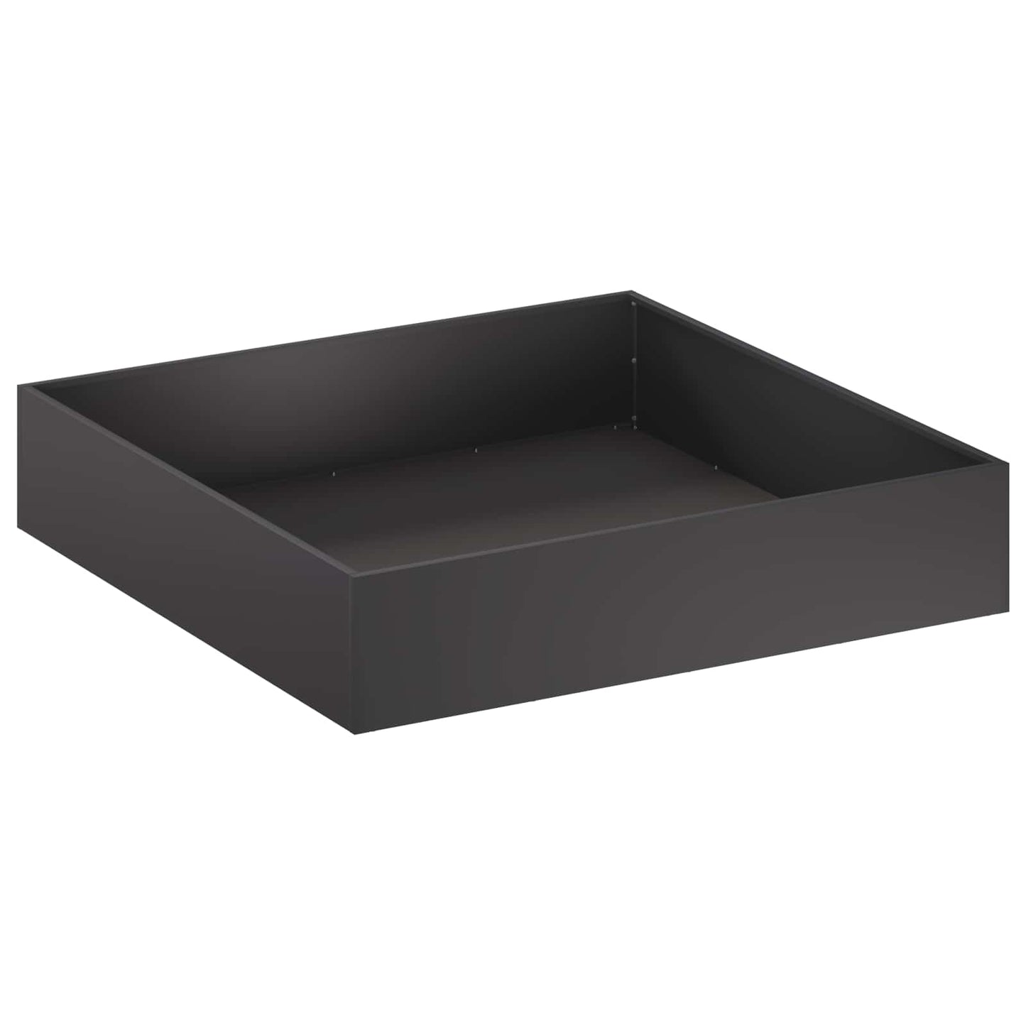 vidaXL Γλάστρα Κήπου Μαύρο 80 x 80 x 20 cm Ψυχρής έλασης χάλυβας