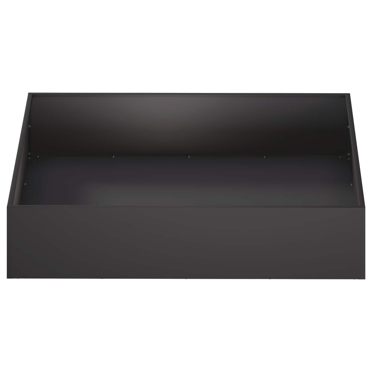 vidaXL Γλάστρα Κήπου Μαύρο 80 x 80 x 20 cm Ψυχρής έλασης χάλυβας