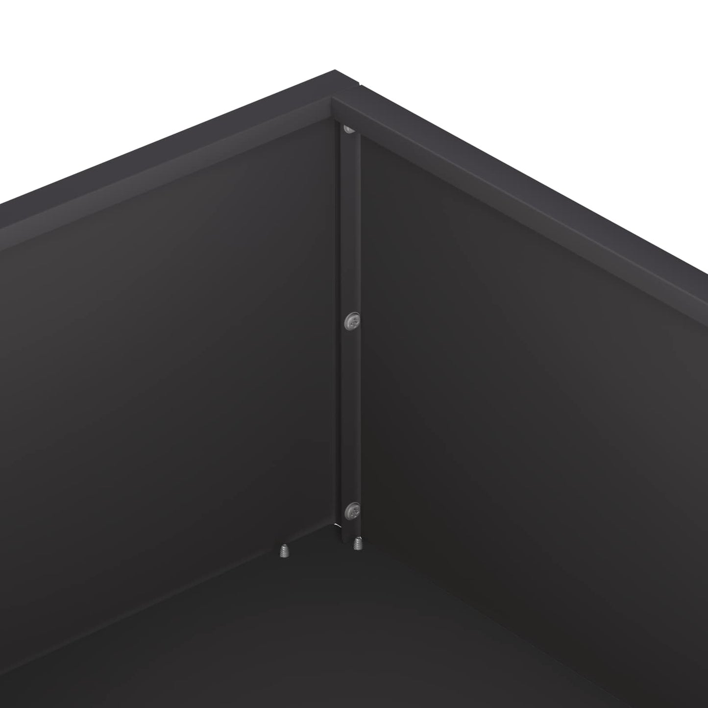 vidaXL Γλάστρα Κήπου 2 τμχ. Μαύρο 80 x 80 x 20 cm