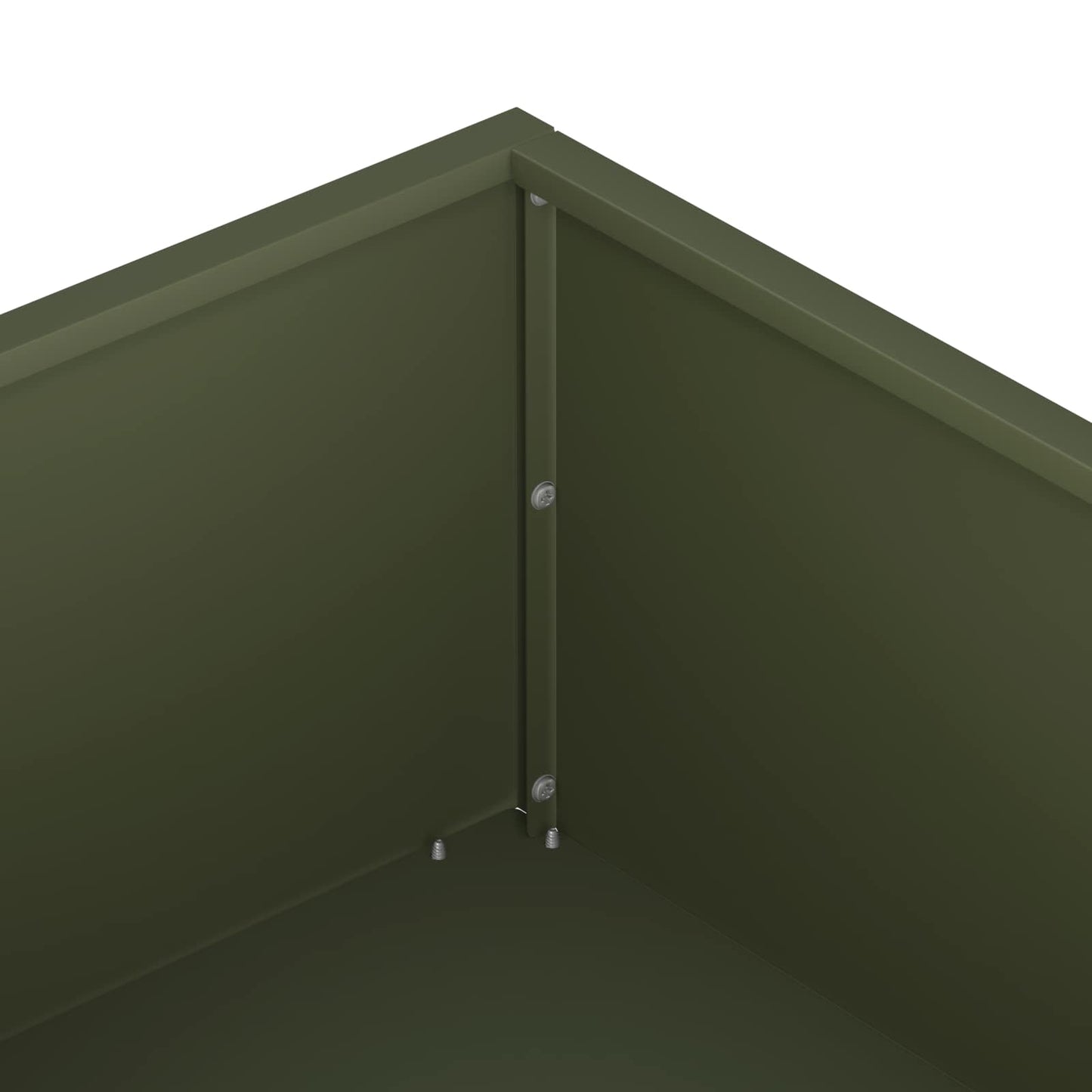 vidaXL Γλάστρα Κήπου 2 τμχ. Λαδί 80 x 80 x 20 cm Ψυχρής έλασης χάλυβας