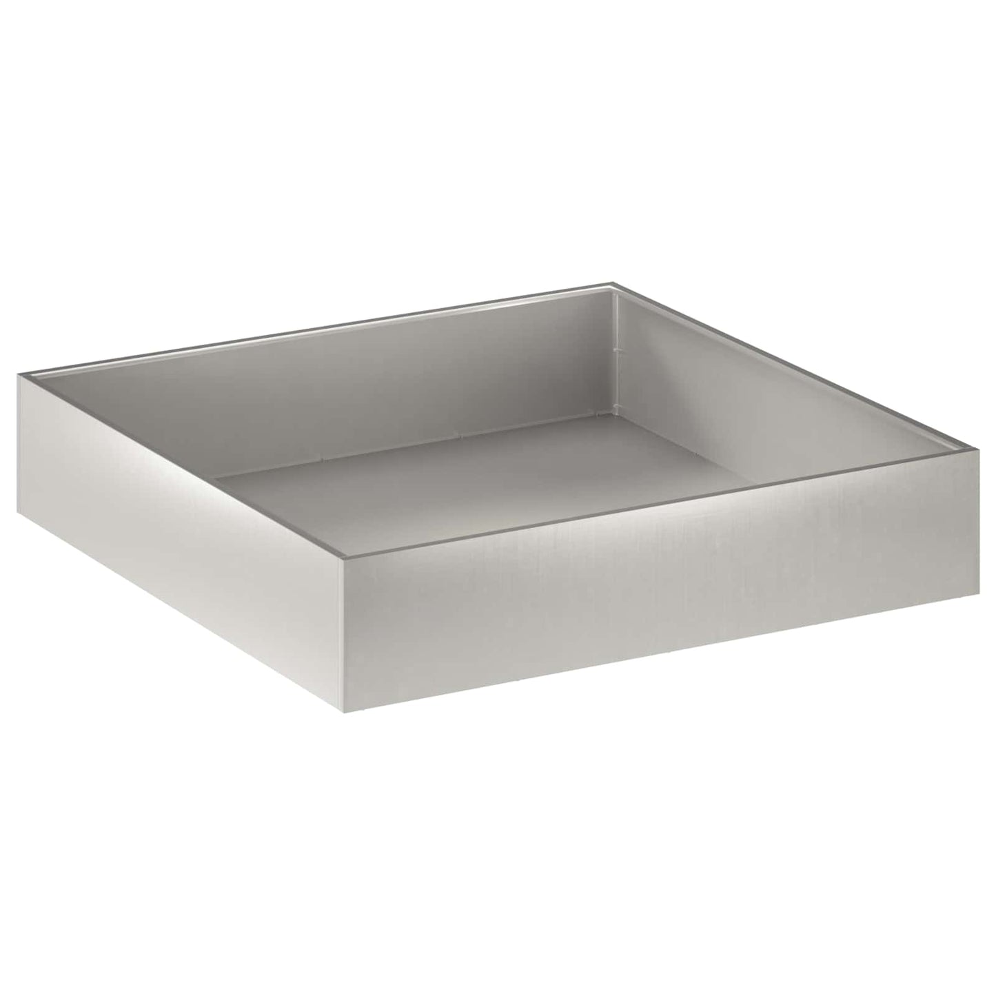 vidaXL Γλάστρα Κήπου Ασημί 80 x 80 x 20 cm Ανοξείδωτο Ατσάλι