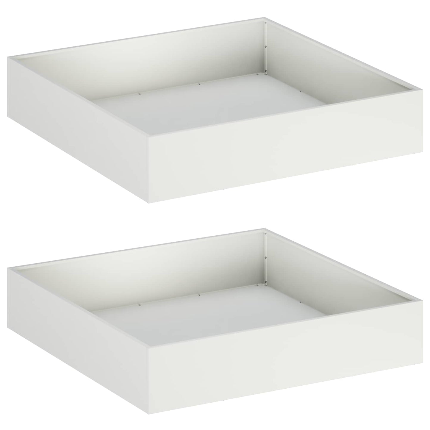 vidaXL Γλάστρα Κήπου 2 τμχ. Λευκό 100 x 100 x 20 cm