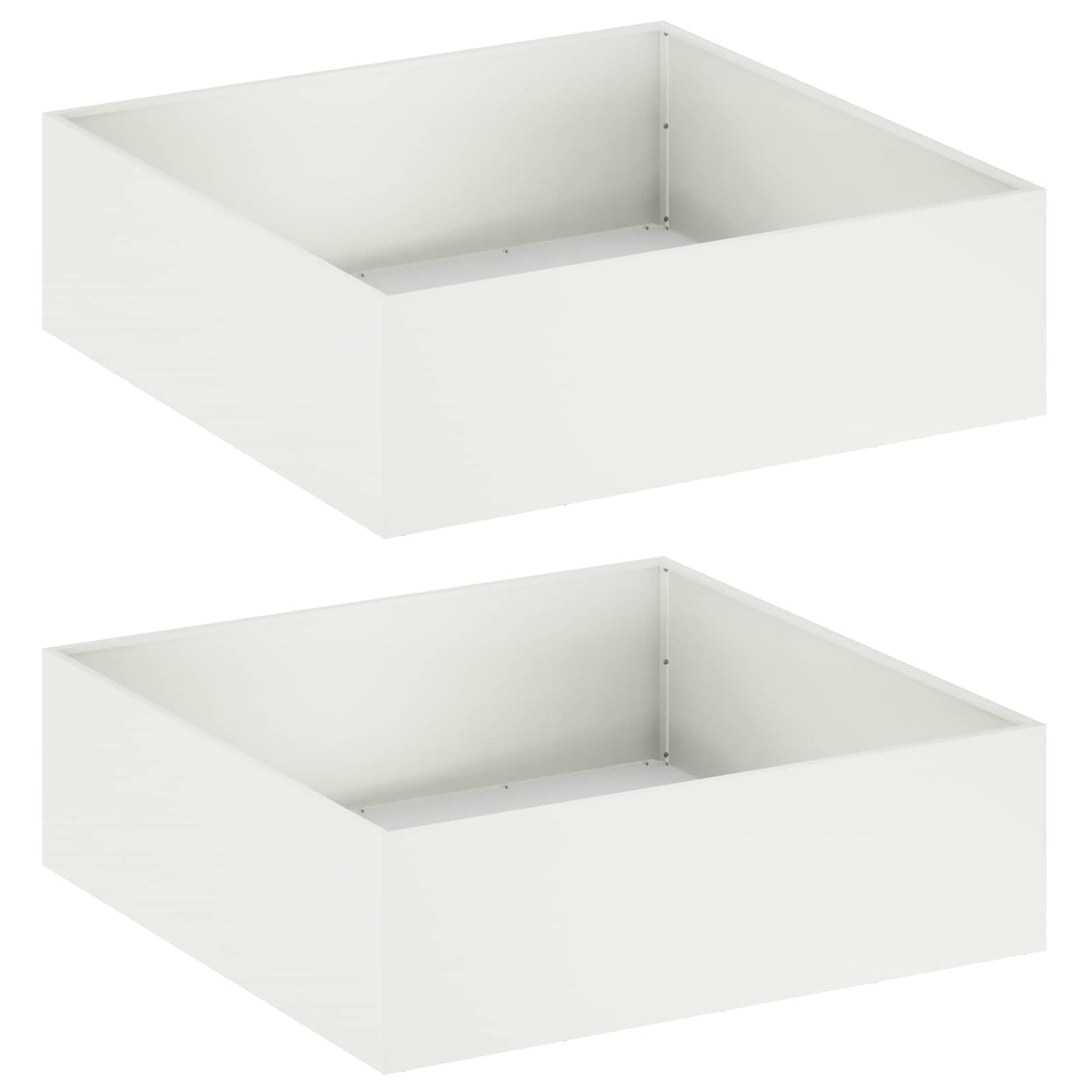 vidaXL Γλάστρα Κήπου 2 τμχ. Λευκό 80 x 80 x 30 cm