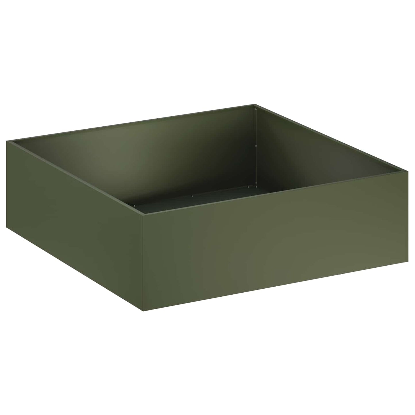 vidaXL Γλάστρα Κήπου Λαδί 80 x 80 x 30 cm Ψυχρής έλασης χάλυβας
