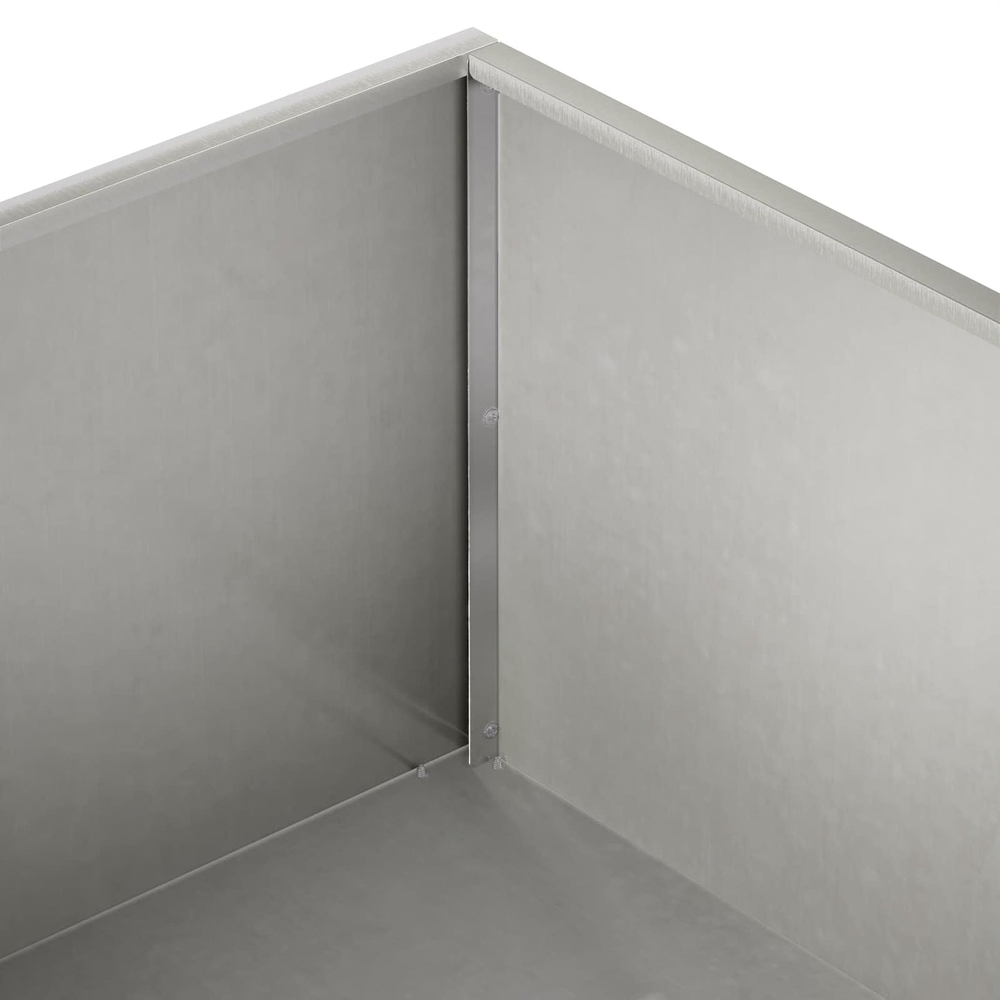 vidaXL Γλάστρα Κήπου Ασημί 80 x 80 x 30 cm Ανοξείδωτο Ατσάλι