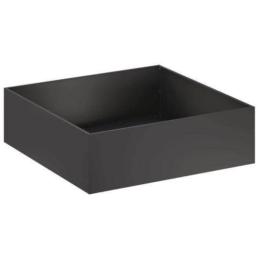 vidaXL Γλάστρα Κήπου Μαύρο 100 x 100 x 30 cm Ψυχρής έλασης χάλυβας