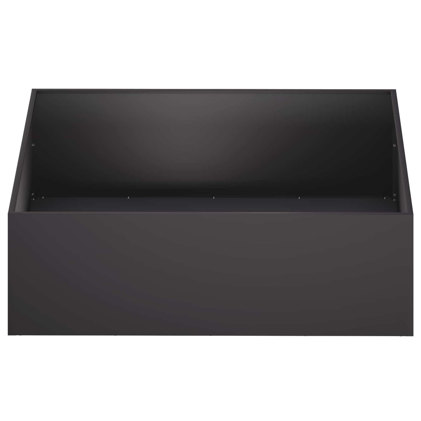 vidaXL Γλάστρα Κήπου Μαύρο 100 x 100 x 30 cm Ψυχρής έλασης χάλυβας