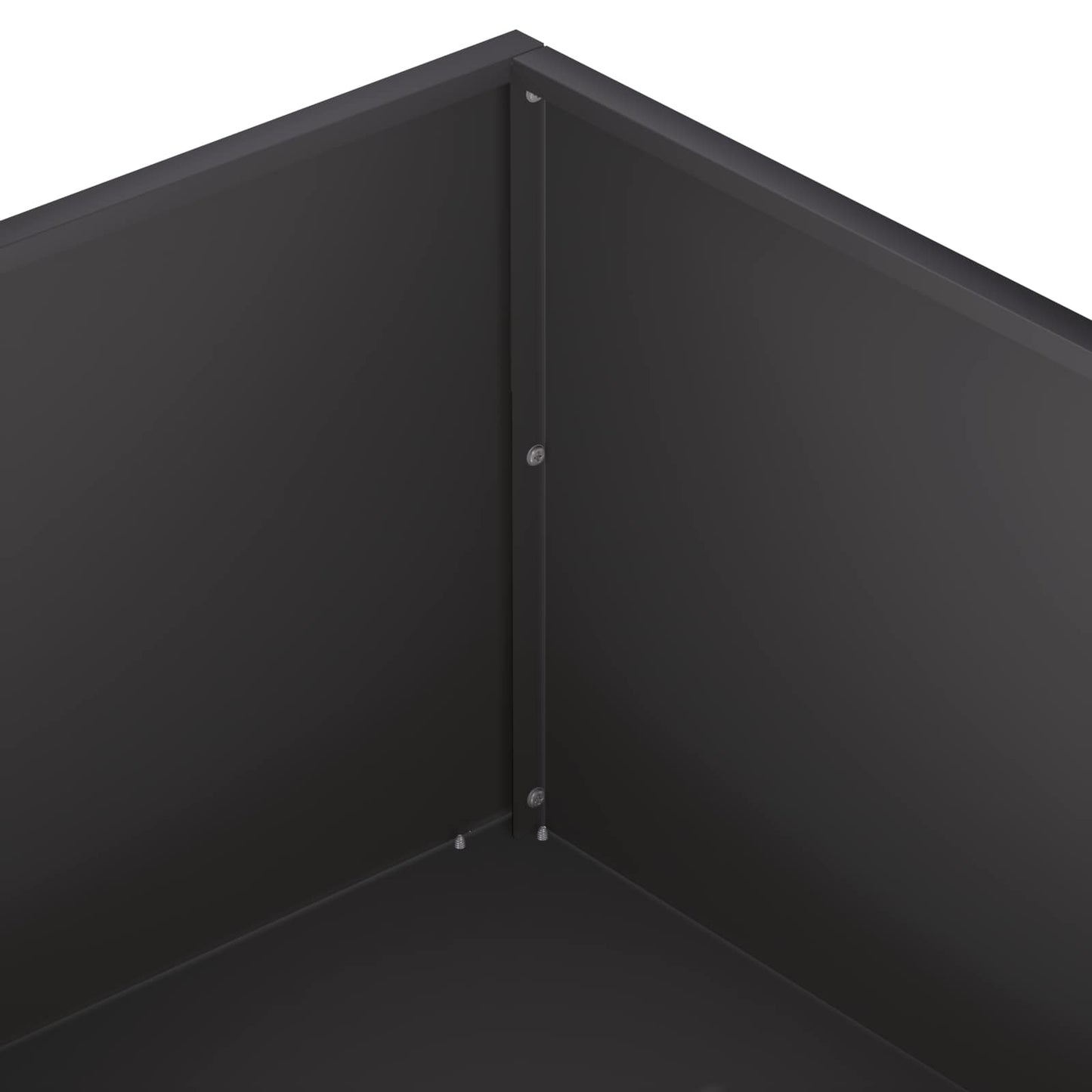 vidaXL Γλάστρα Κήπου 2 τμχ. Μαύρο 100 x 100 x 30 cm