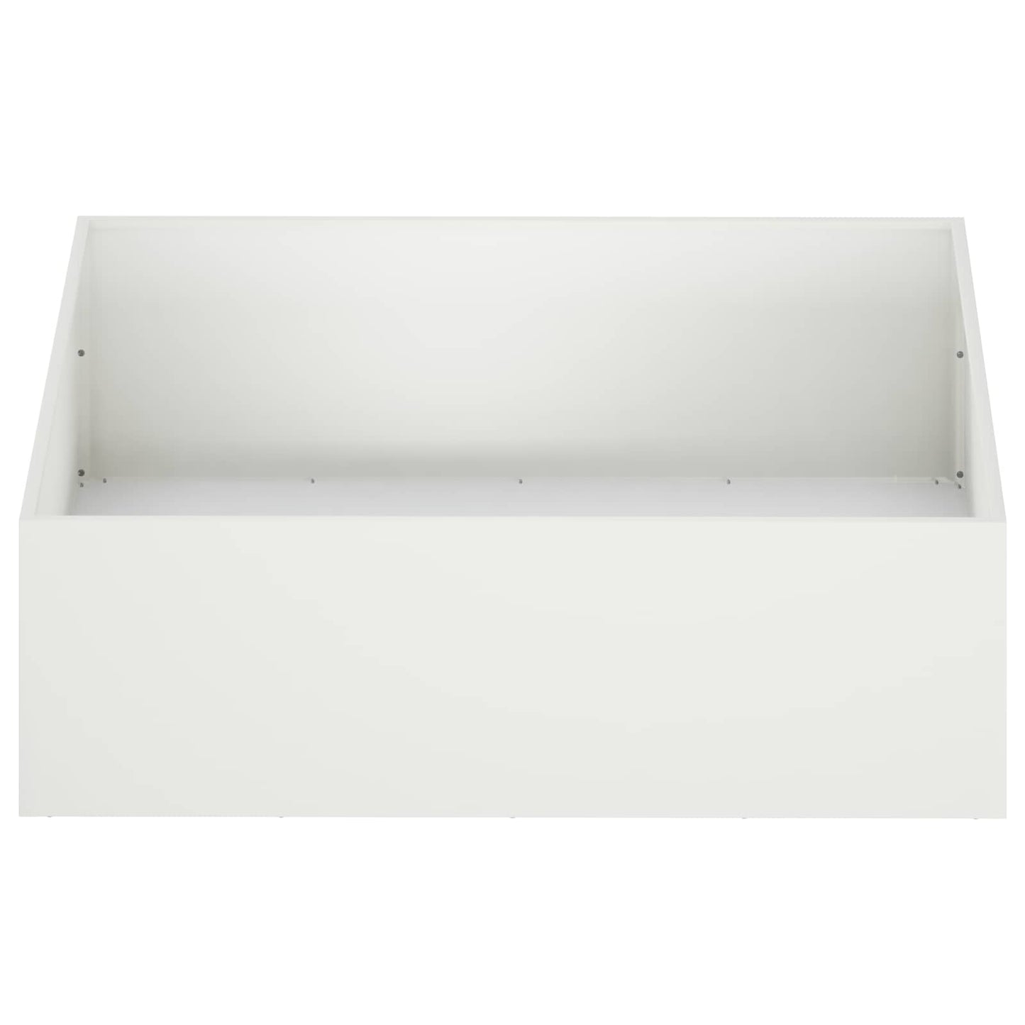 vidaXL Γλάστρα Κήπου Λευκό 100 x 100 x 30 cm Ψυχρής έλασης χάλυβας