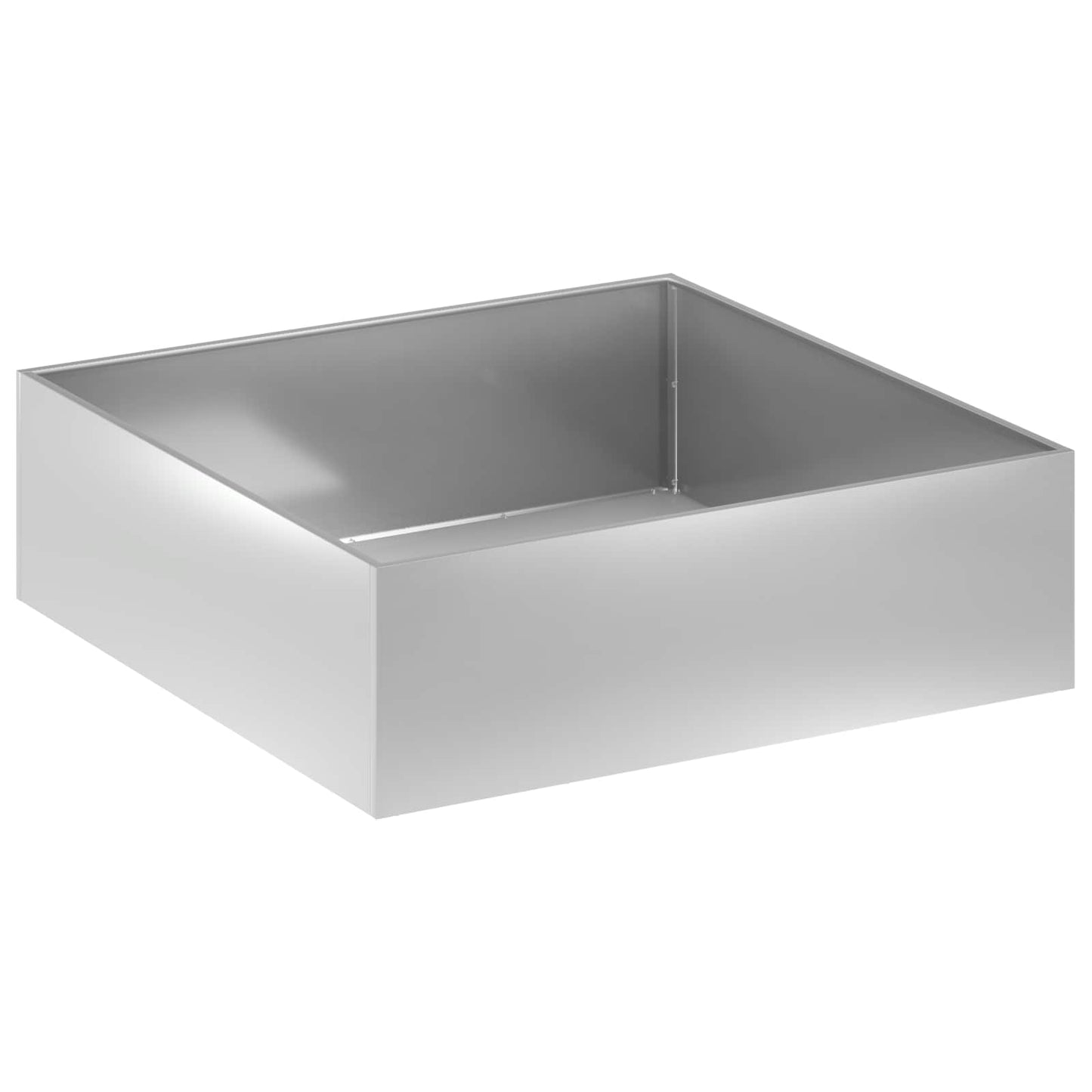 vidaXL Γλάστρα Κήπου 2 τμχ. Ασημί 100 x 100 x 30 cm