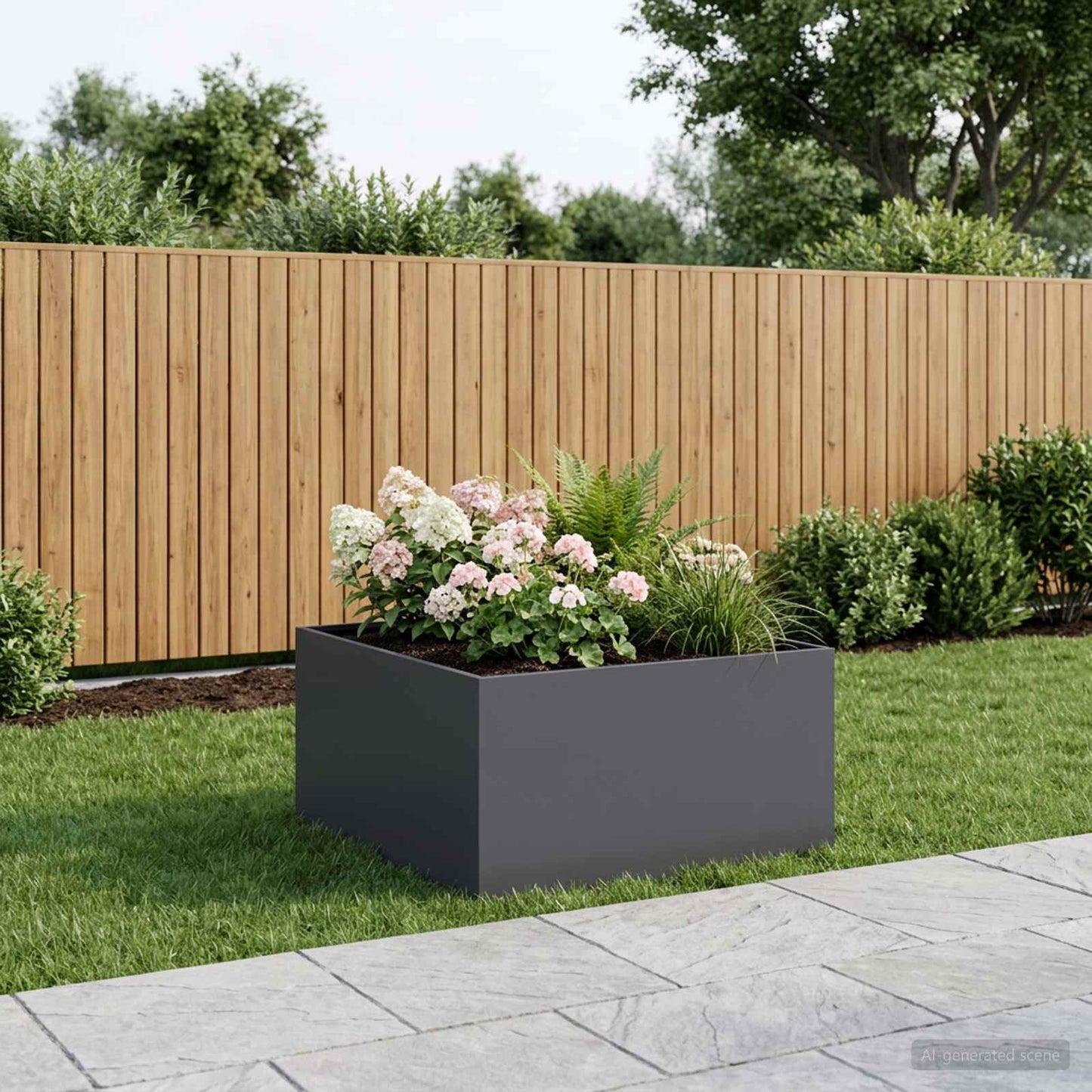 vidaXL Γλάστρα Κήπου Ανθρακί 60 x 60 x 40 cm Ψυχρής έλασης χάλυβας