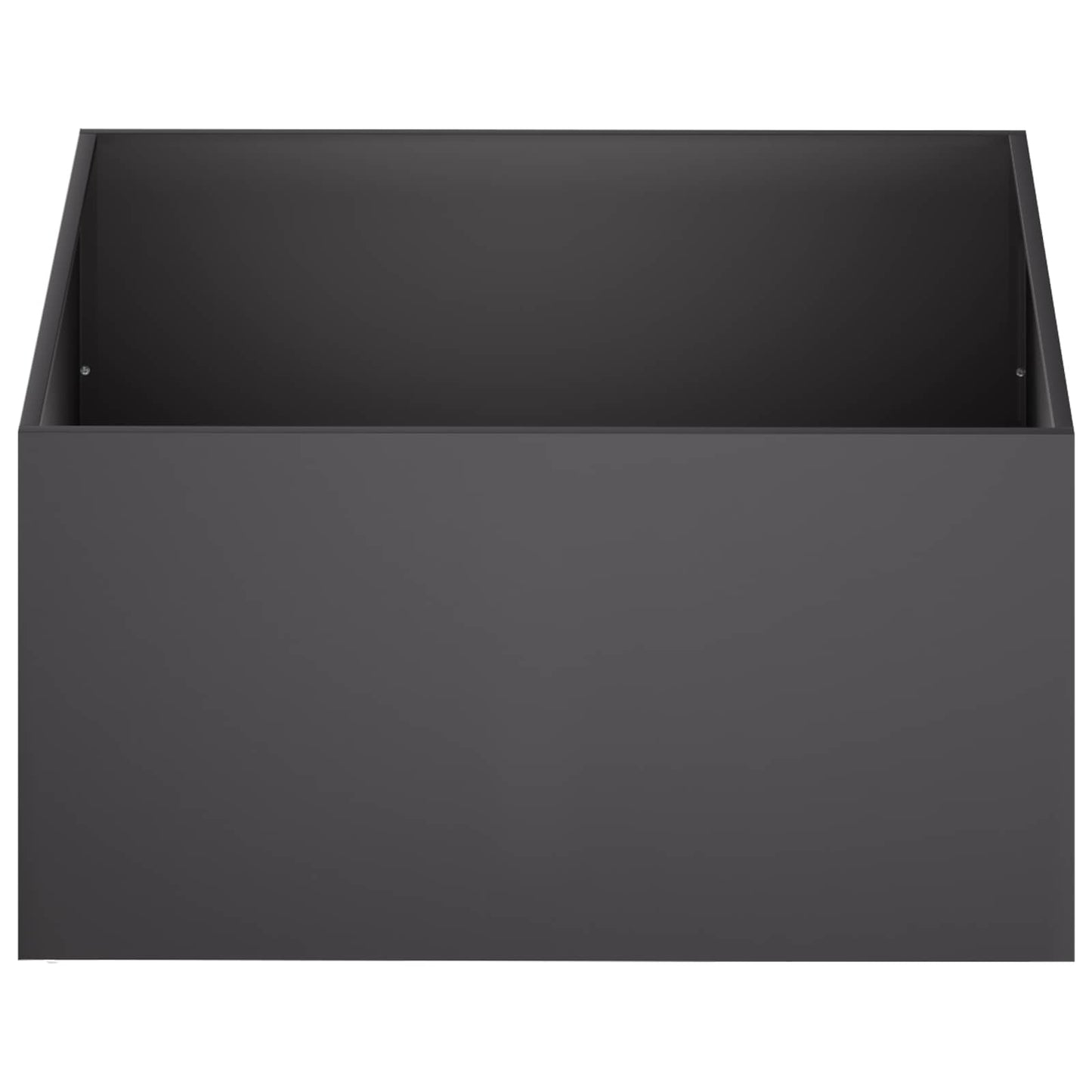 vidaXL Γλάστρα Κήπου Μαύρο 80 x 80 x 40 cm Ψυχρής έλασης χάλυβας