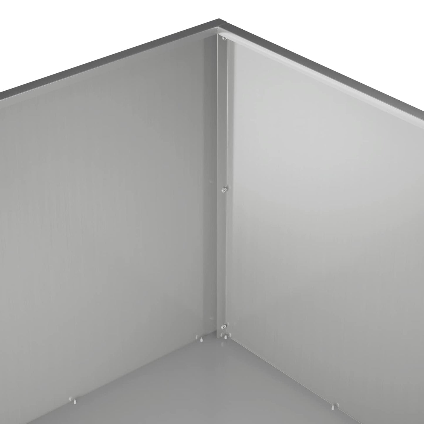 vidaXL Γλάστρα Κήπου Ασημί 80 x 80 x 40 cm Γαλβανισμένος Χάλυβας