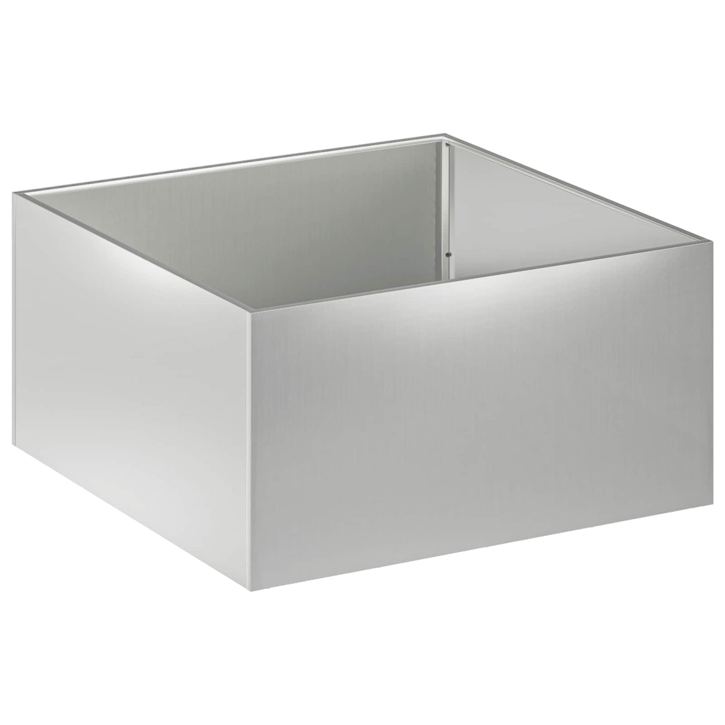 vidaXL Γλάστρα Κήπου Ασημί 80 x 80 x 40 cm Γαλβανισμένος Χάλυβας