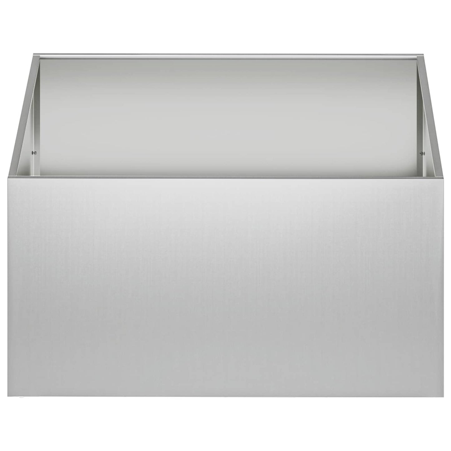 vidaXL Γλάστρα Κήπου Ασημί 80 x 80 x 40 cm Γαλβανισμένος Χάλυβας