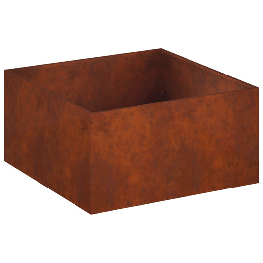 vidaXL Γλάστρα Κήπου Σκ rusty 80 x 80 x 40 cm