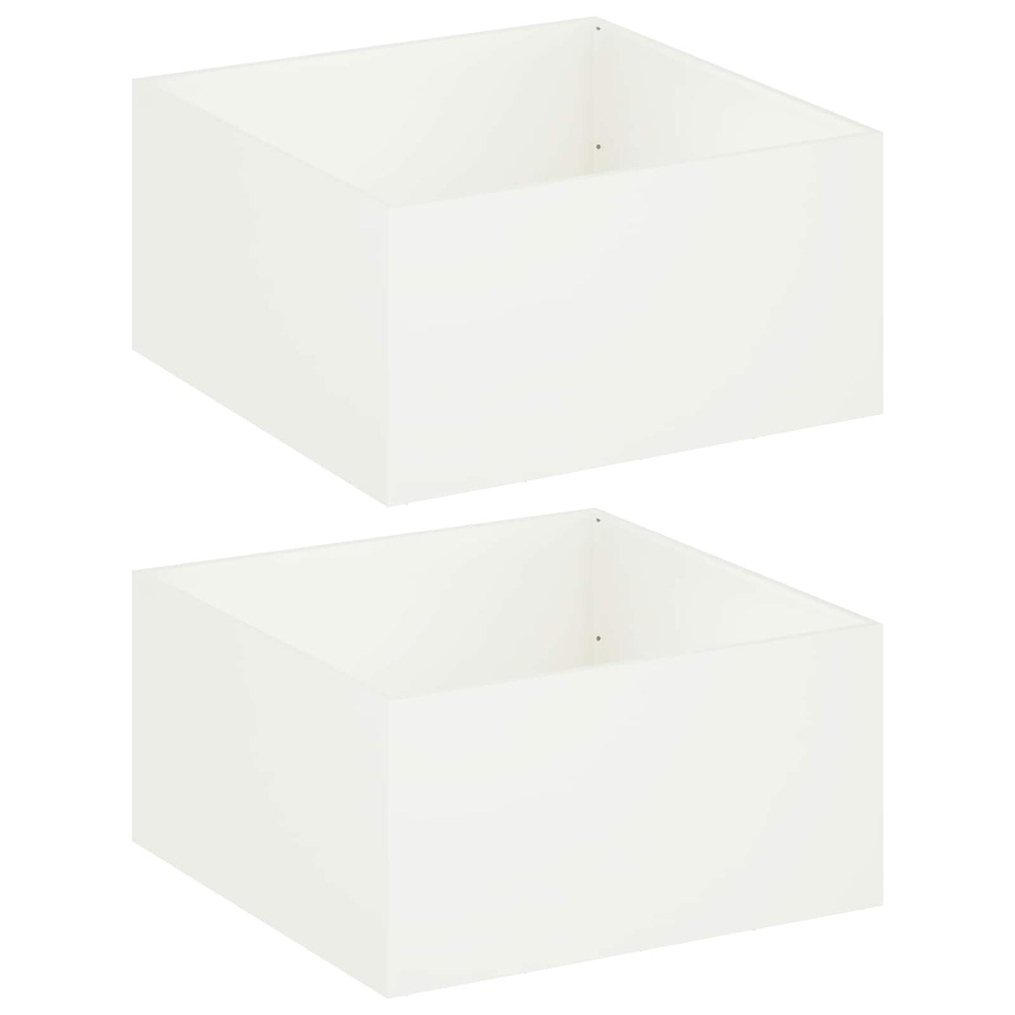 vidaXL Γλάστρα Κήπου 2 τμχ. Λευκό 100 x 100 x 40 cm