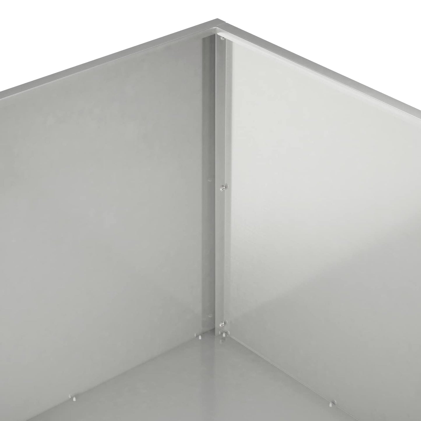 vidaXL Γλάστρα Κήπου Ασημί 100 x 100 x 40 cm Ανοξείδωτο Ατσάλι