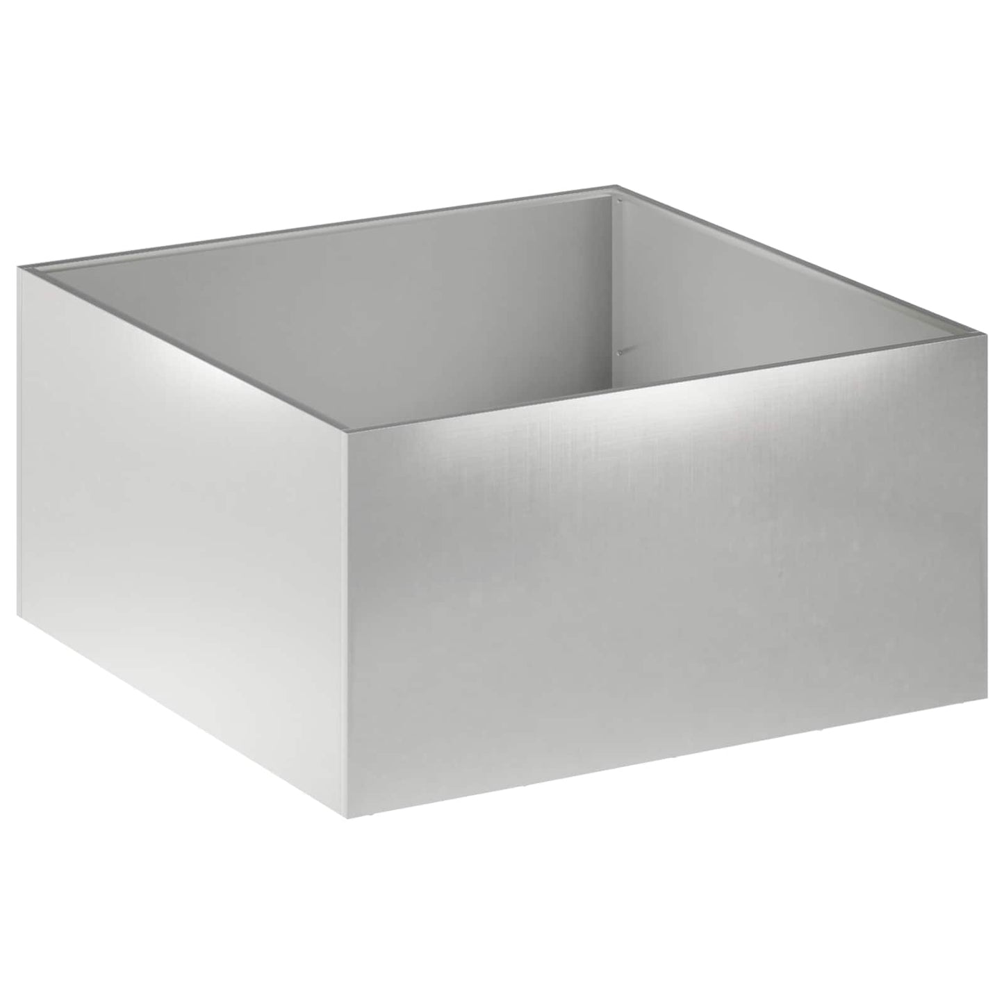 vidaXL Γλάστρα Κήπου Ασημί 100 x 100 x 40 cm Ανοξείδωτο Ατσάλι